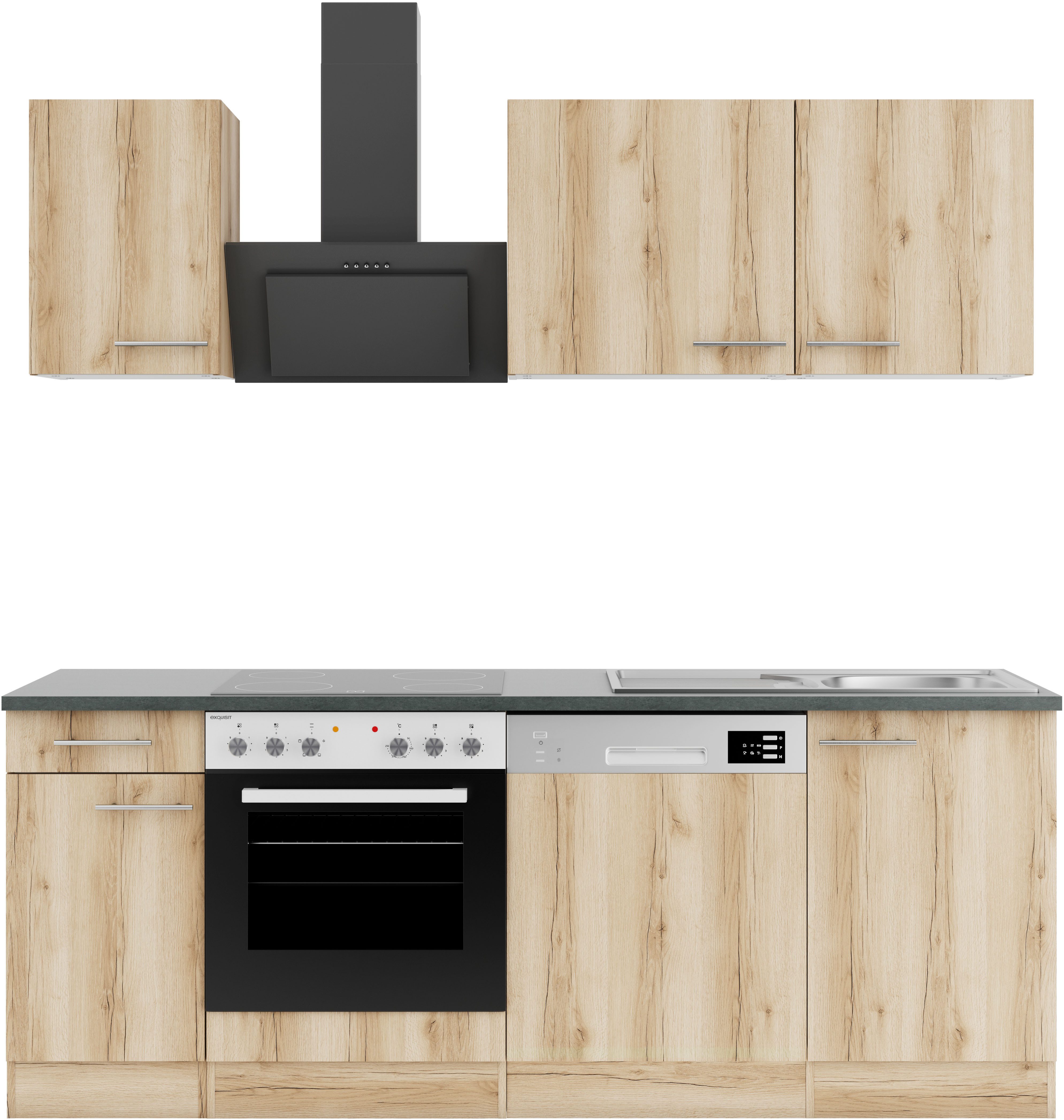 OPTIFIT Keuken Bella Breedte 210 cm, optioneel met elektrische apparaten