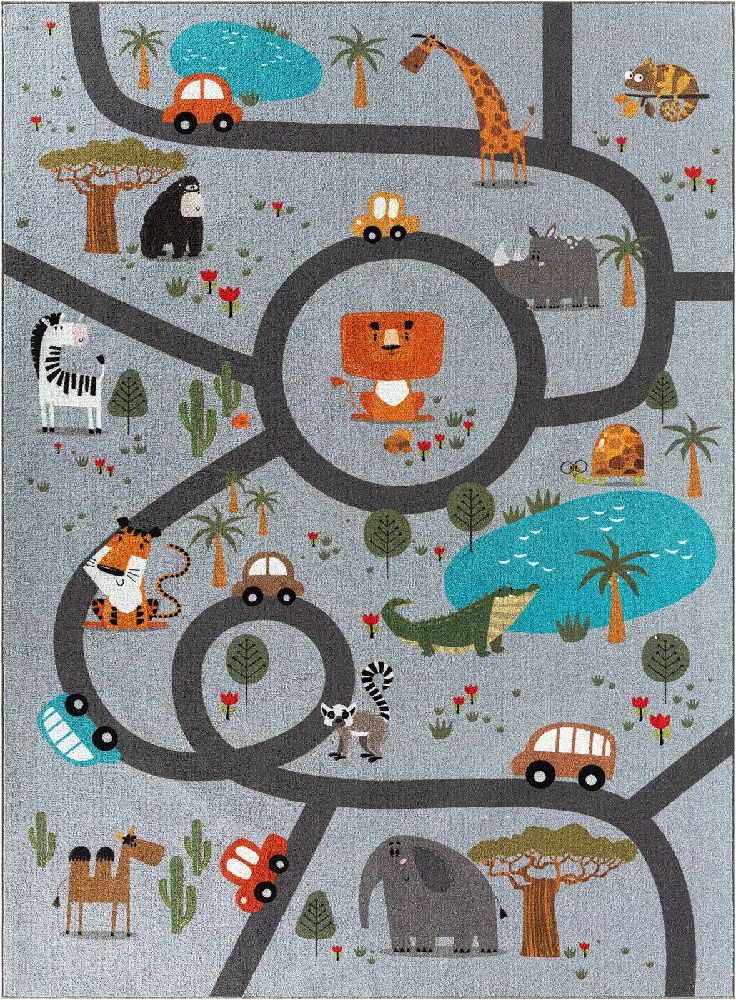 The carpet Vloerkleed Happy Life Life kinderkamer tapijt speelkleed onderhoudsvriendelijk