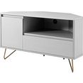 salesfever tv-meubel hoekoplossing, tv-meubel in praktisch model, tv-meubel mat gelakt, push-to-openfunctie wit