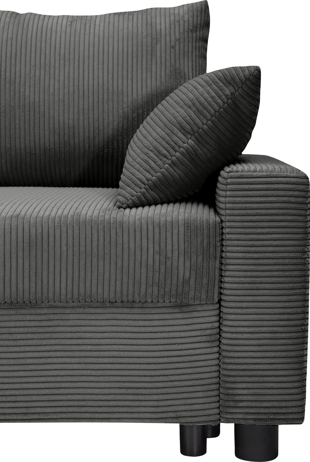 COLLECTION AB Hoekbank Parma L-vorm met slaapfunctie en bedlade, inclusief kussens, bonell-federkern