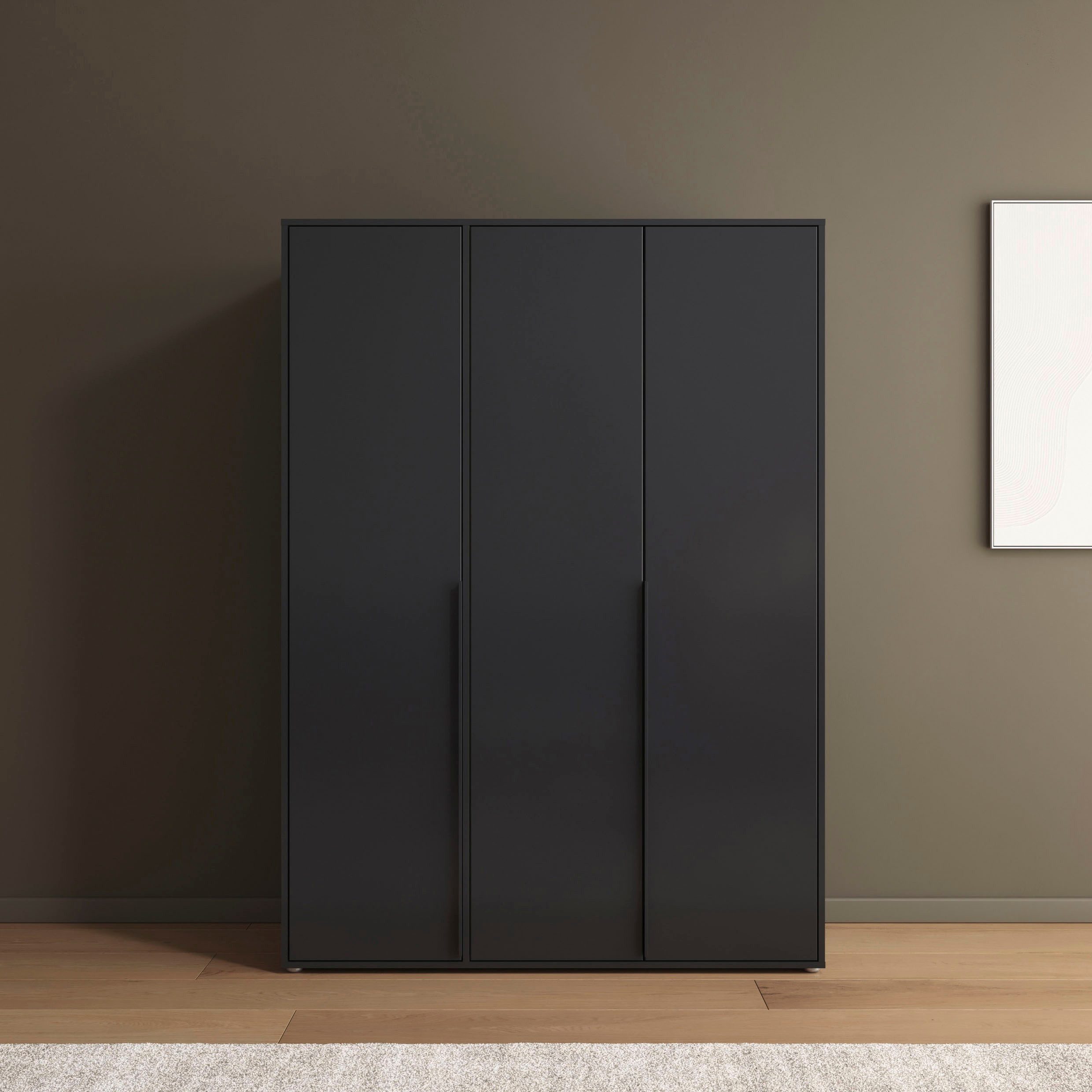 rauch Draaideurkast Kledingkast Kast Garderobe Wasmand NAGATA veel Opbergruimte met moderne stanggrepen in grijs metallic topseller made in germany