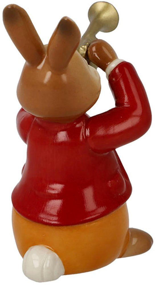 Goebel Paashaas Figuur Haas - IJverige Trompettist Osterfiguur, decoratieve figuur, Pasen, Pasen decoratie (1 stuk)