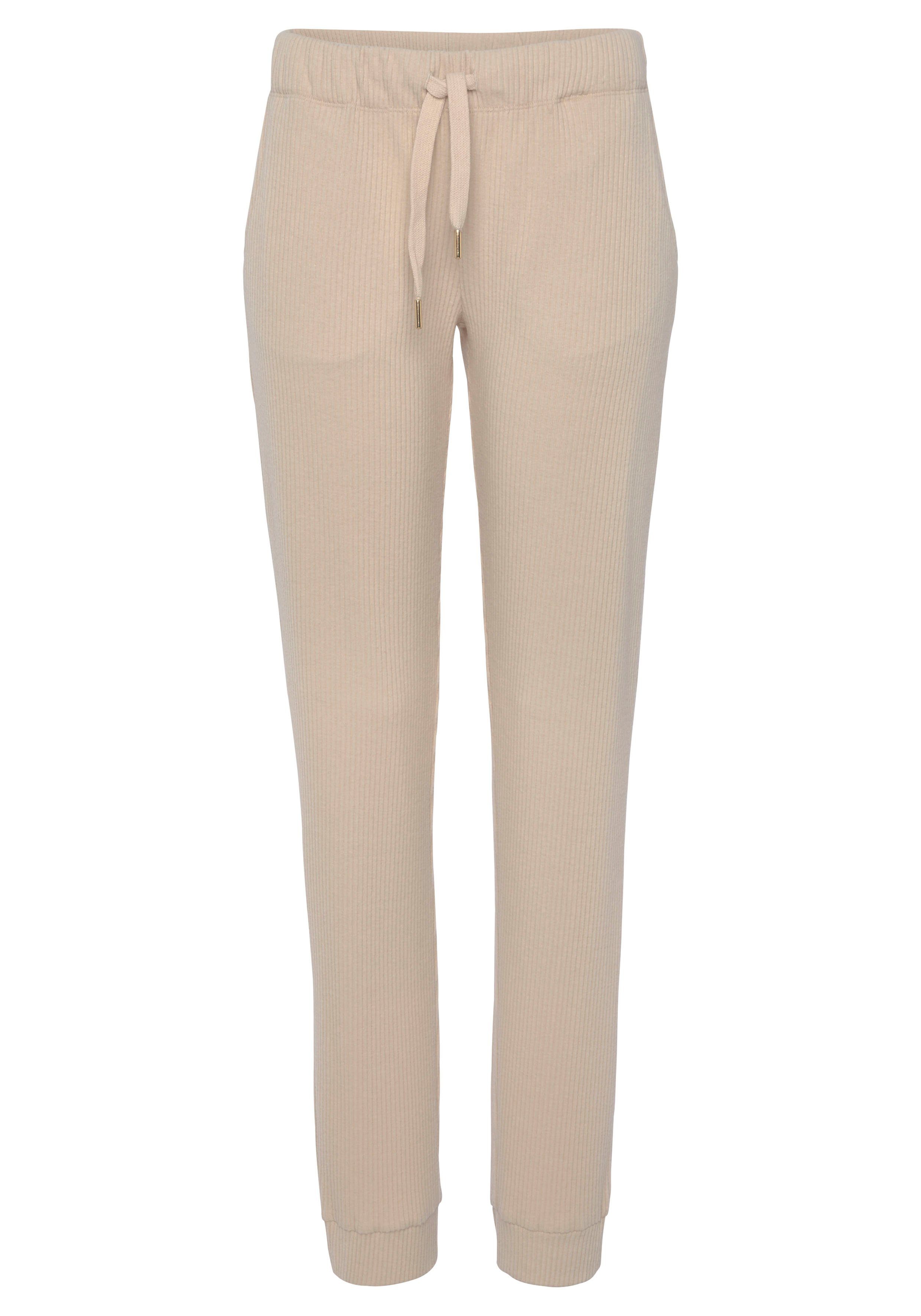 s.Oliver RED LABEL Beachwear Relaxbroek -broek in ribkwaliteit Sweatbroek van ribkwaliteit met insteekzakken, loungewear