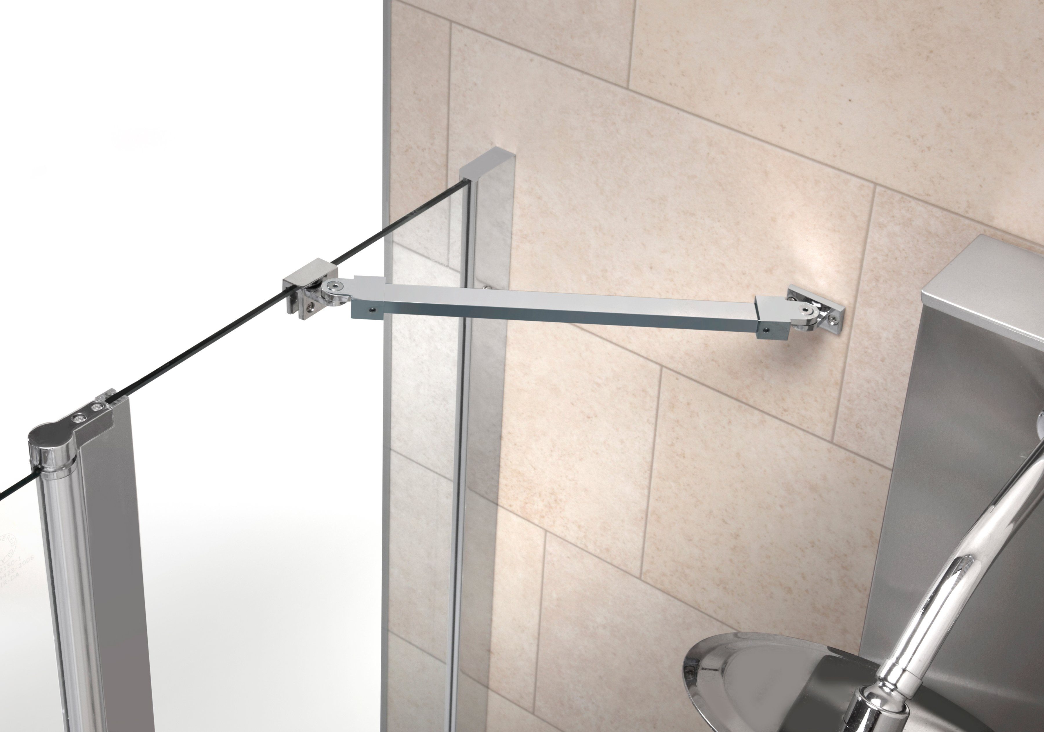 welltime Hoekdouchecabine Florenz 4.2 Hefmechanisme, barrièrevrij in te bouwen, met draaideuren, 90 cm x 90 cm