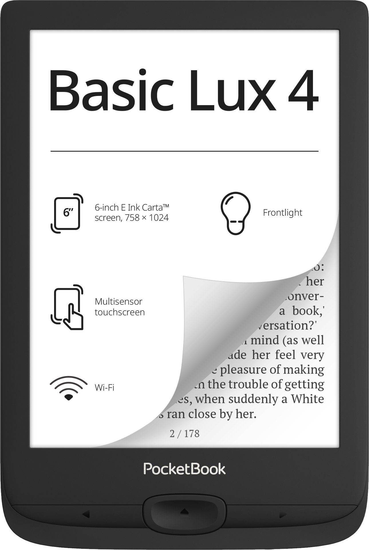 PocketBook E-reader Basic Lux 4, 6"