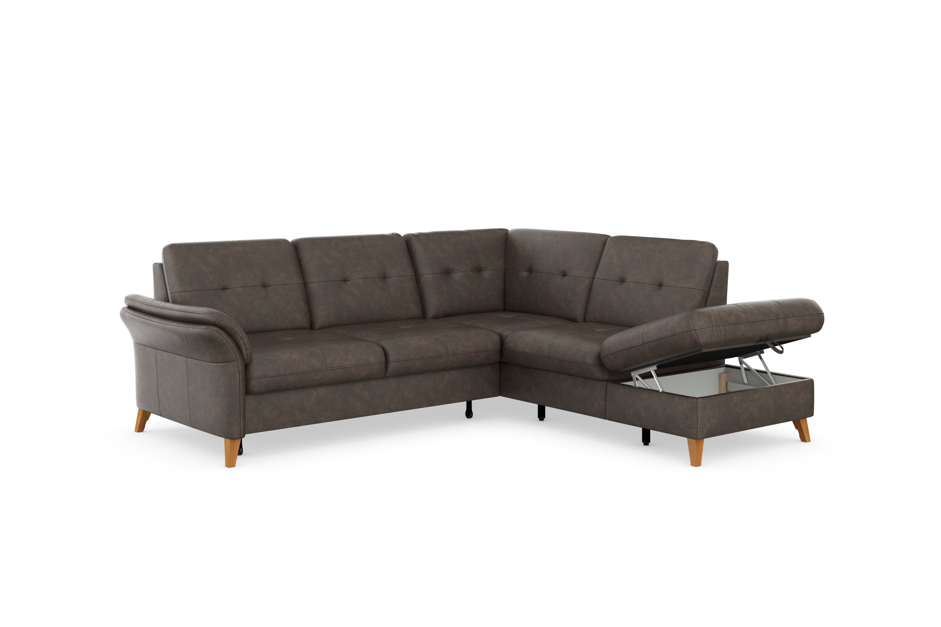sit&more Hoekbank Göteborg inclusief zitdiepteverstelling, optioneel met bedfunctie & bedlade