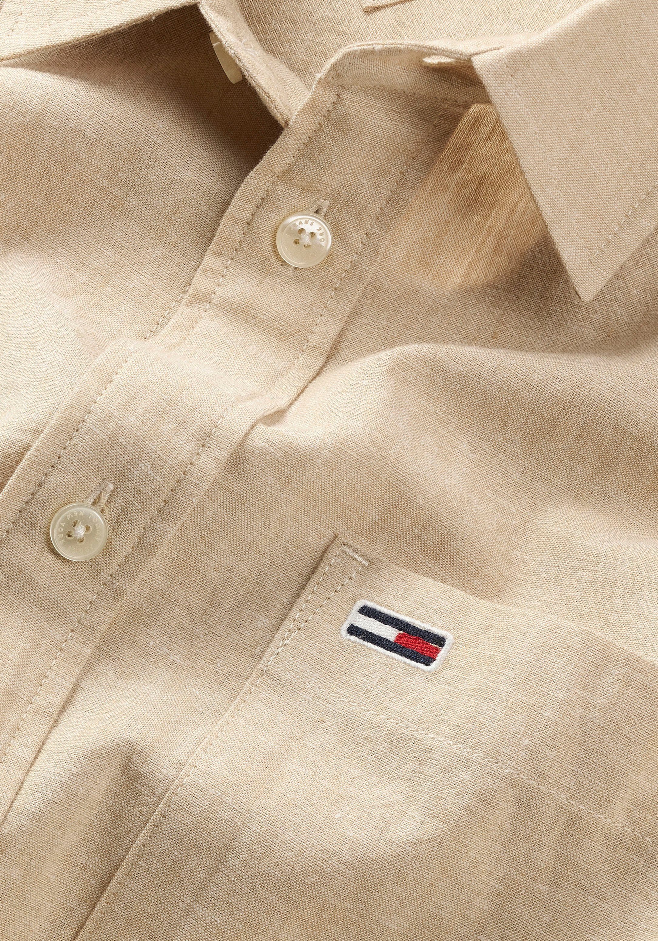TOMMY JEANS Overhemd met lange mouwen TJM REG LINEN BLEND SHIRT