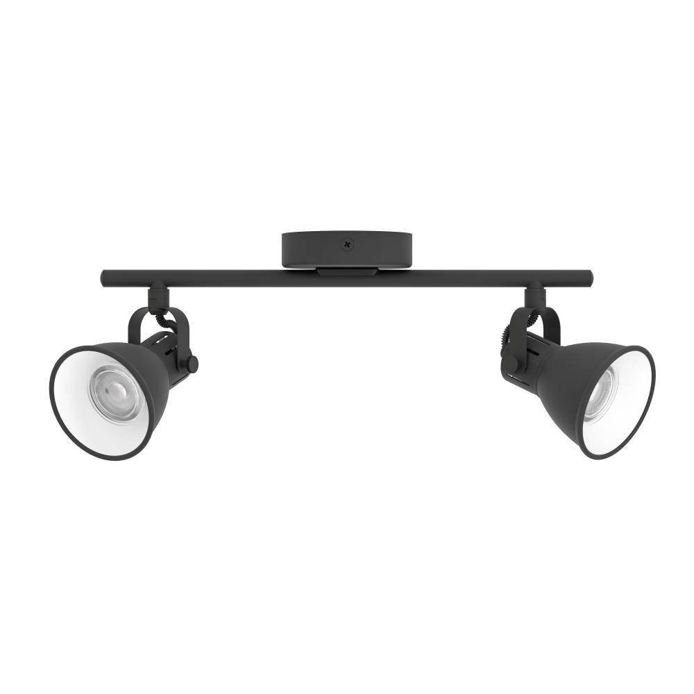 EGLO Ledplafondspots SERAS 2 plafondlamp, woonkamerlamp, spot, zwart, metaal, GU10
