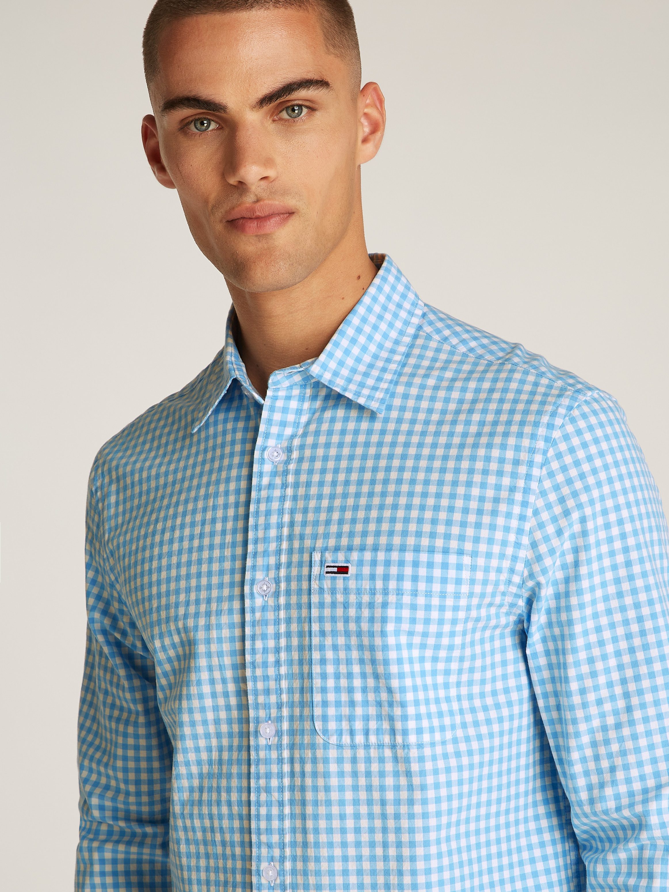 TOMMY JEANS Geruit overhemd TJM POPLIN CHECK SHIRT