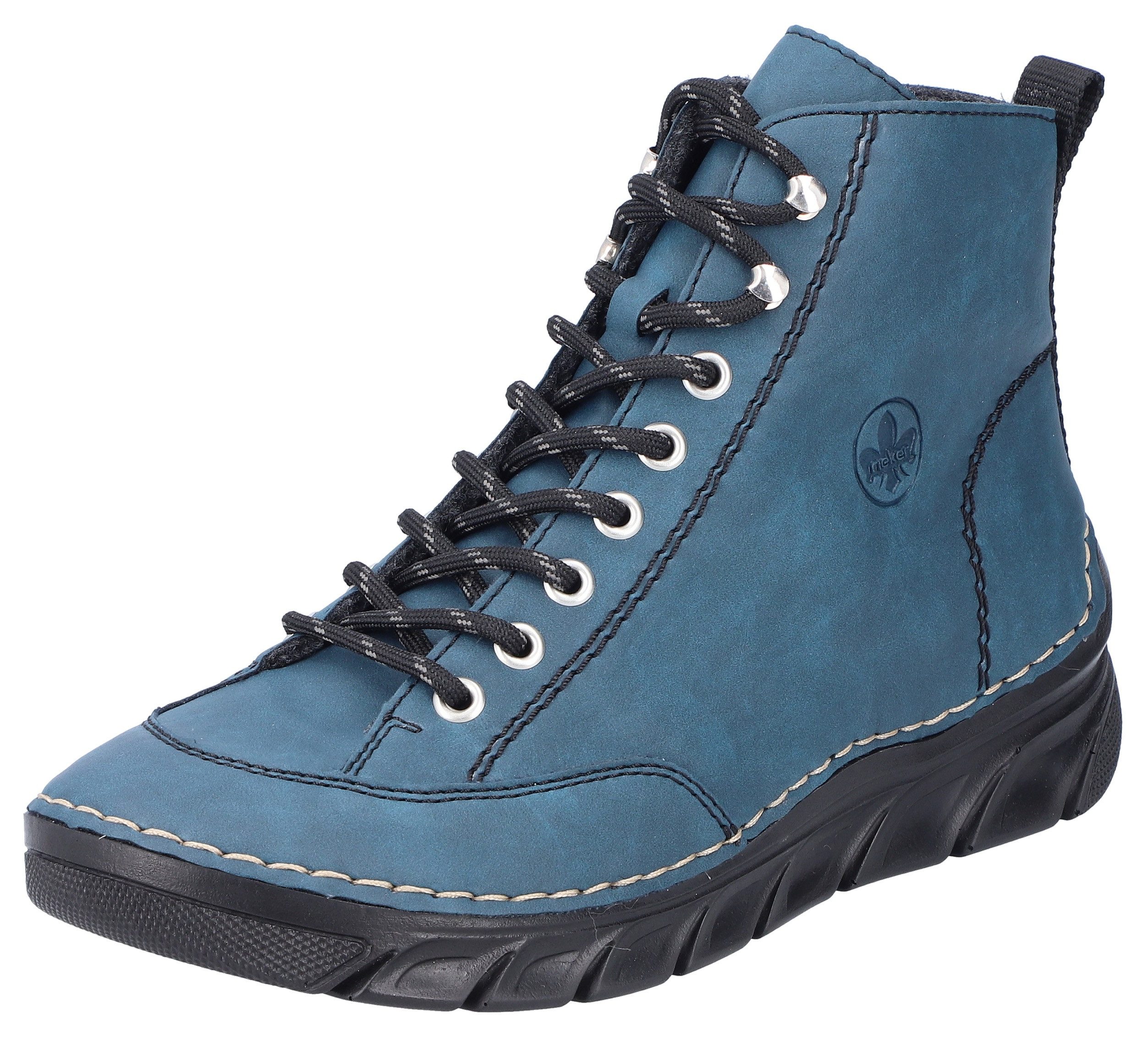 Rieker Sneakers vrijetijdsschoen, lage schoen, veterschoen met binnenrits