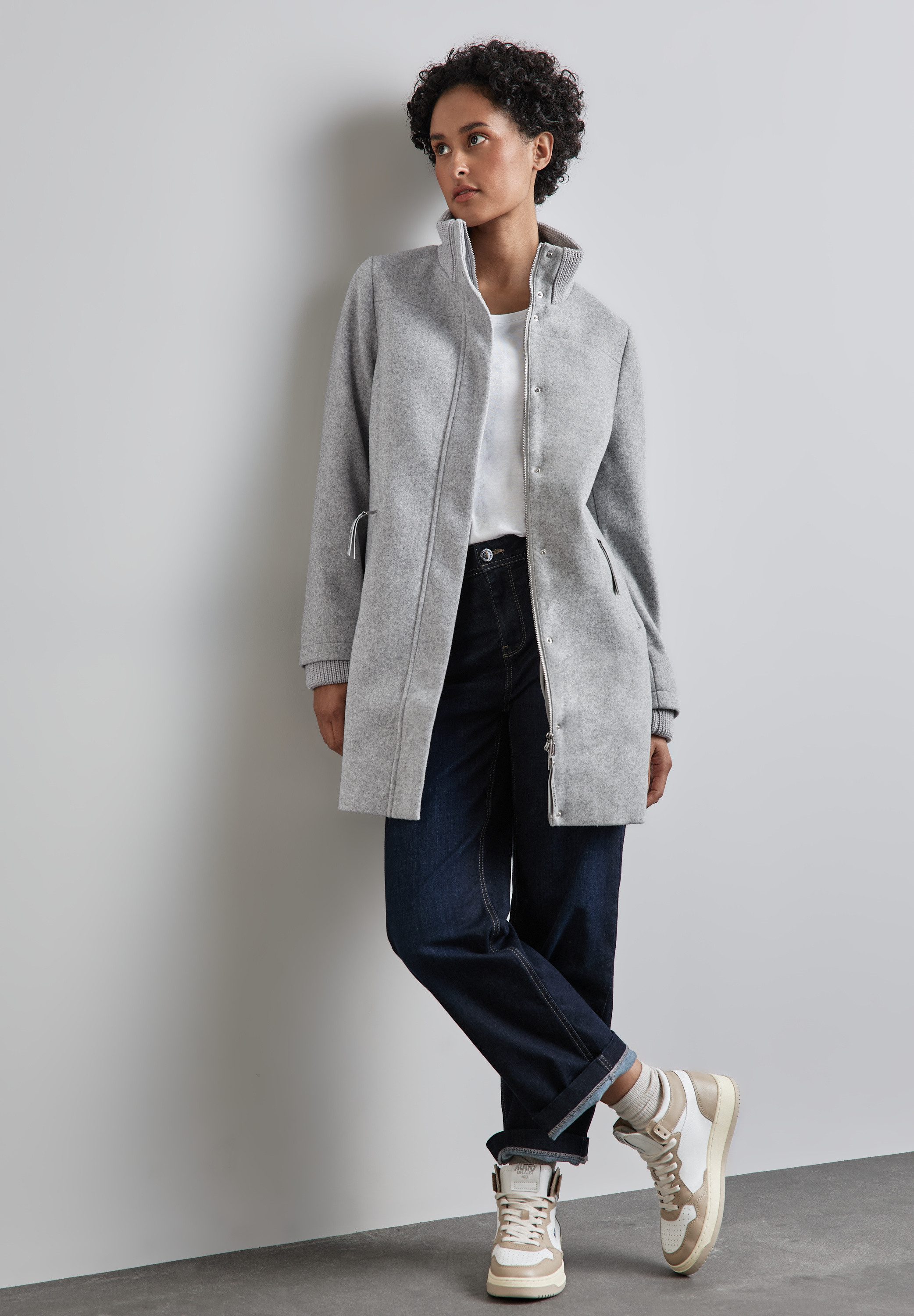 STREET ONE Lange jas met breitechnische details