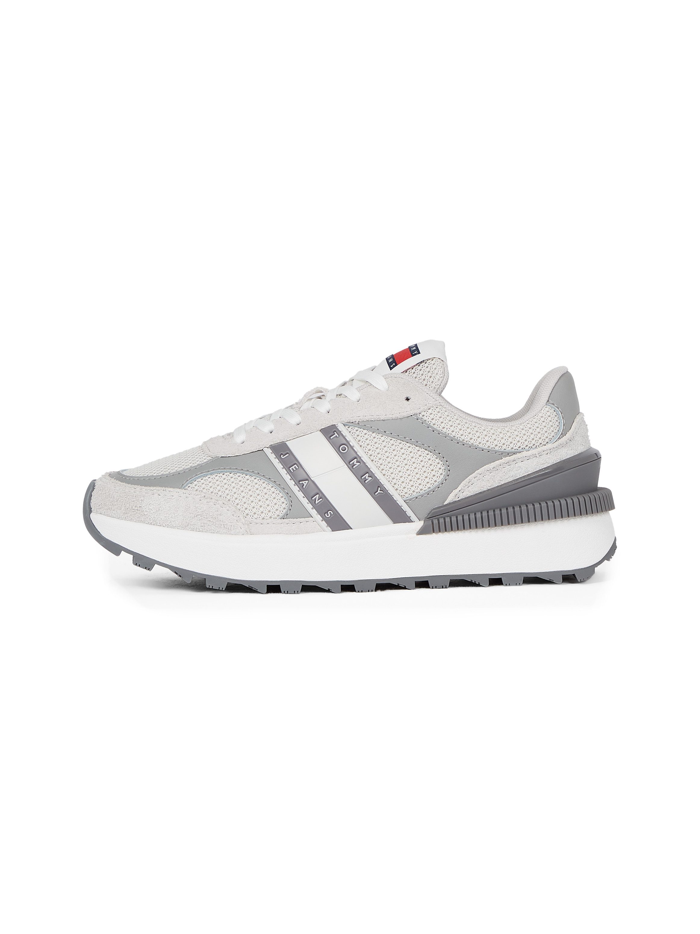 TOMMY JEANS Plateausneakers TJW TECH RUNNER vrijetijdsschoen, lage schoen, veterschoen met contrastafwerkingen