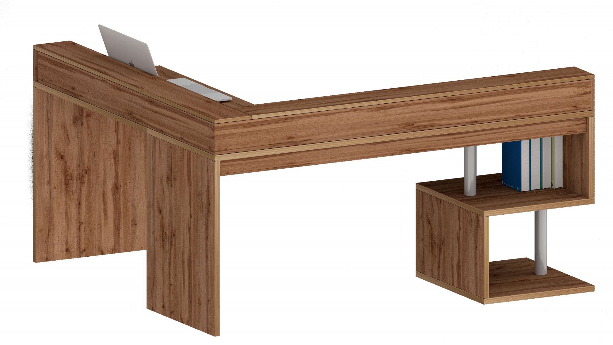 INOSIGN Hoekbureau Esse, Bureau in modern design met of zonder monitorsteun breedte 180/160 cm, made in italy