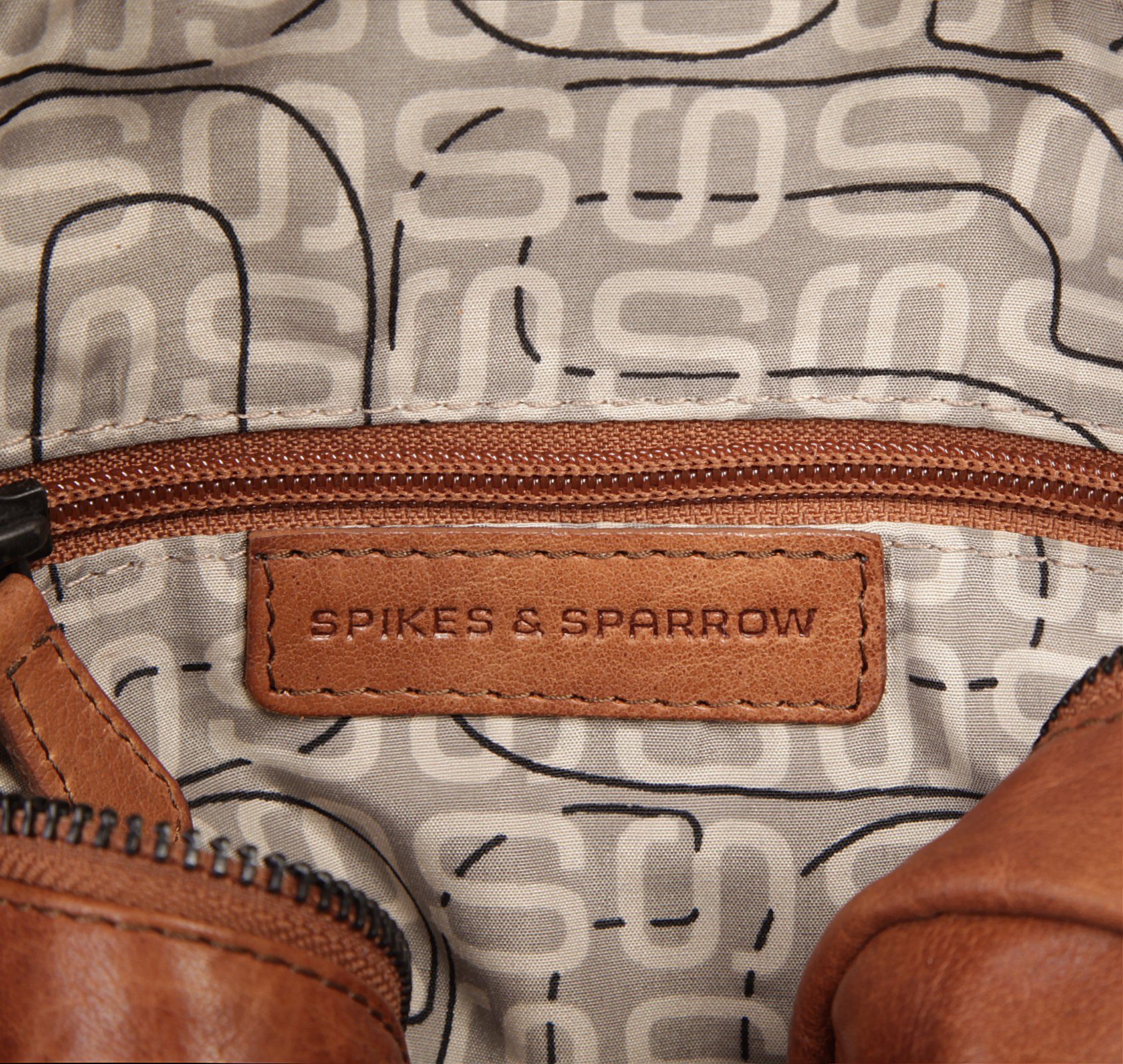 Spikes & Sparrow Schoudertas echt leder