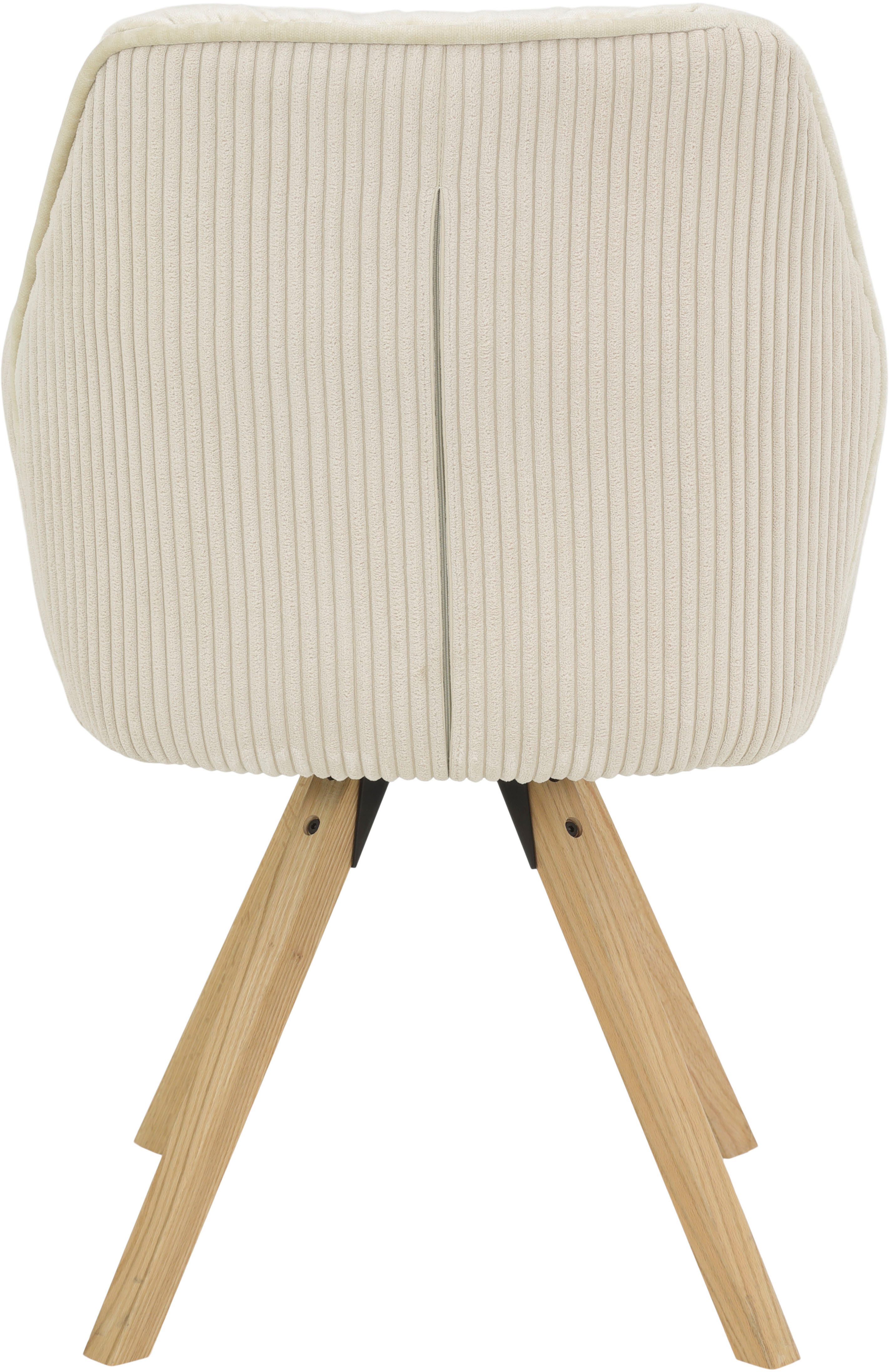 HELA Eetkamerstoel BEATRIX Auto-return 270°, frame massief hout, materiaalcombinatie (set, 2 stuks)
