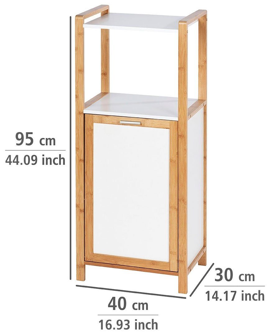 WENKO Stellingkast Finja 2 legplanken & geïntegreerde wasmand