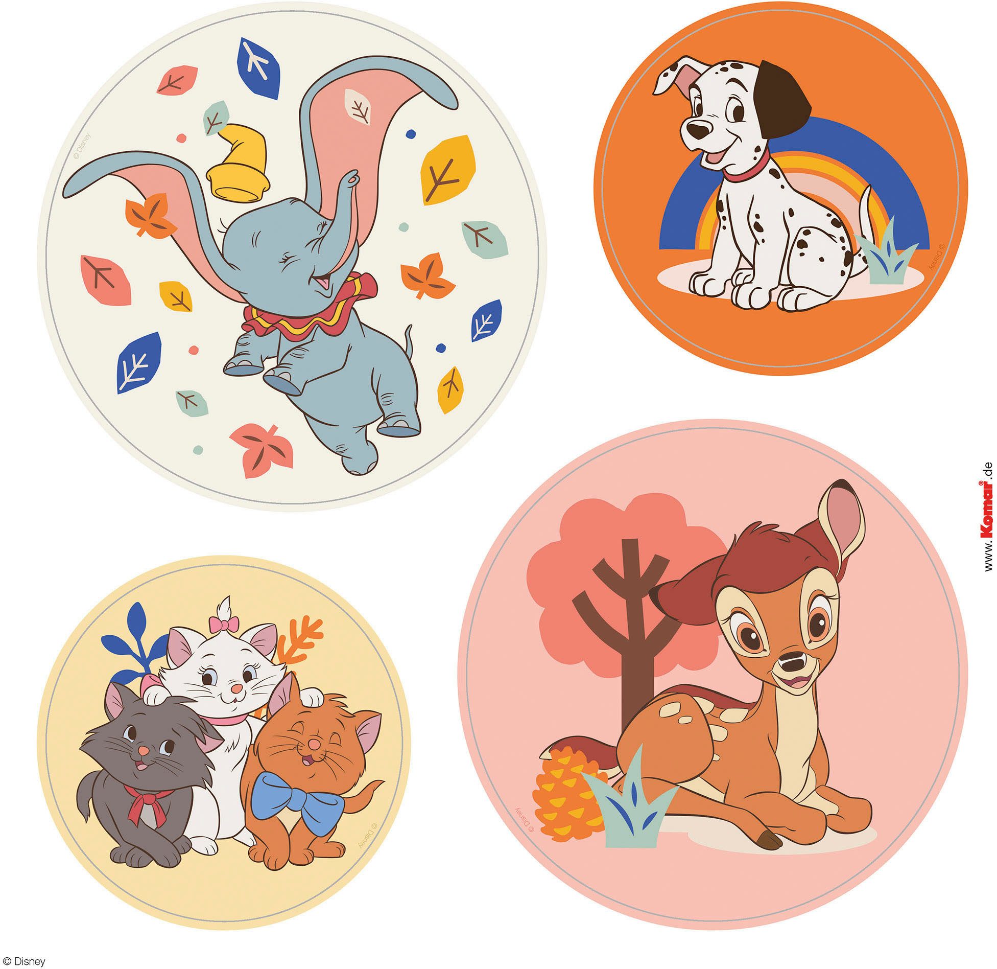 Komar Raamsticker - Better Together Bubbles - grootte 30 x 30 cm, 2 vellen (1 stuk)