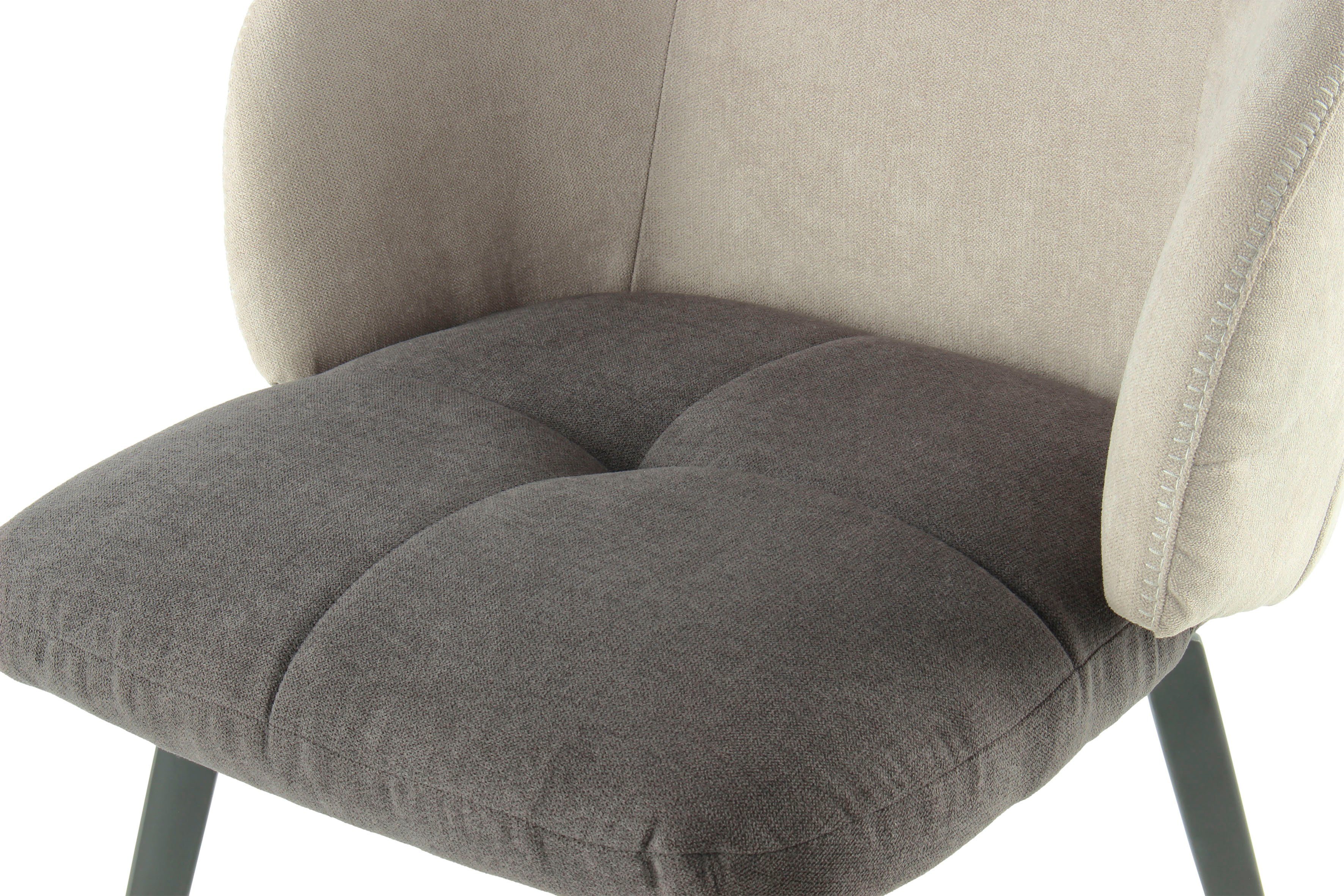 Kayoom Kuipstoel Stoel Carol 225, decoratieve stoel in retro-look, tweekleurig ontworpen (1 stuk)