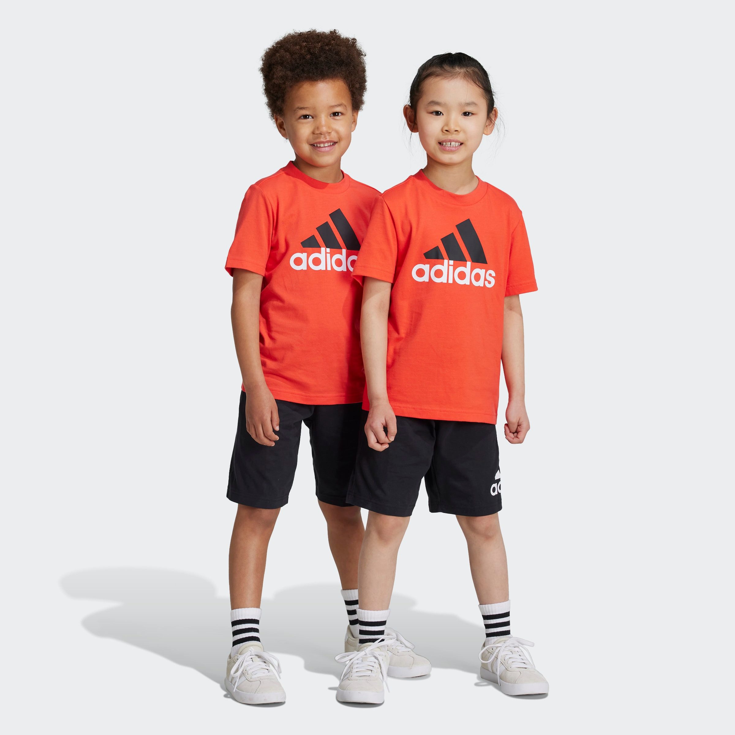 adidas Sportswear Trainingspak LK BL CO T SET (2-delig) kinderen trainingspakken maat 116 rood