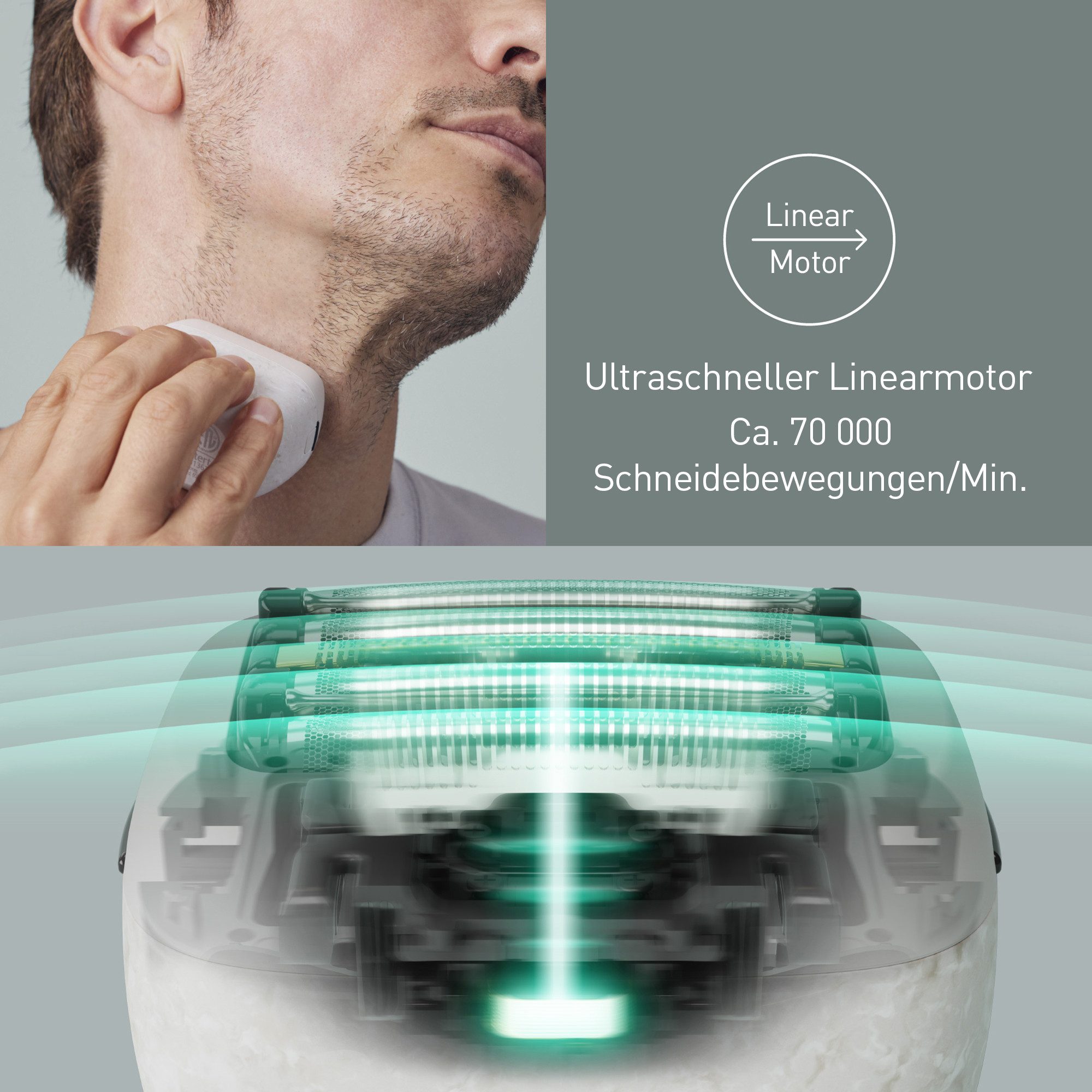 Panasonic Elektrisch scheerapparaat ES-PV6B-W803 Compact, 5 roestvrijstalen messen, USB-opladen (Type-C), baarddichtheidssensor+