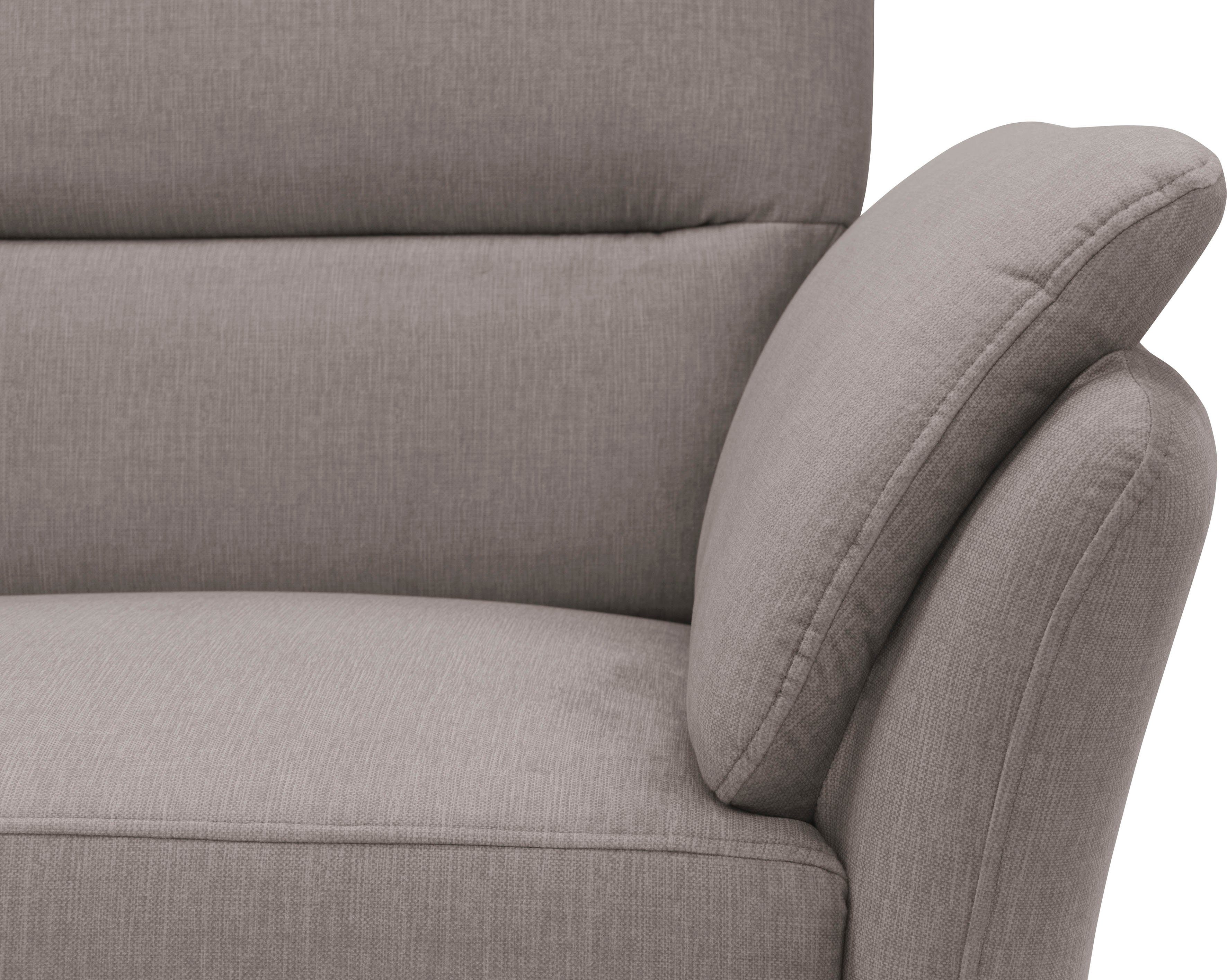 DOMO collection 2-zitsbank Pina elegant en tijdloos, smalle armleuningen, compacte afmetingen
