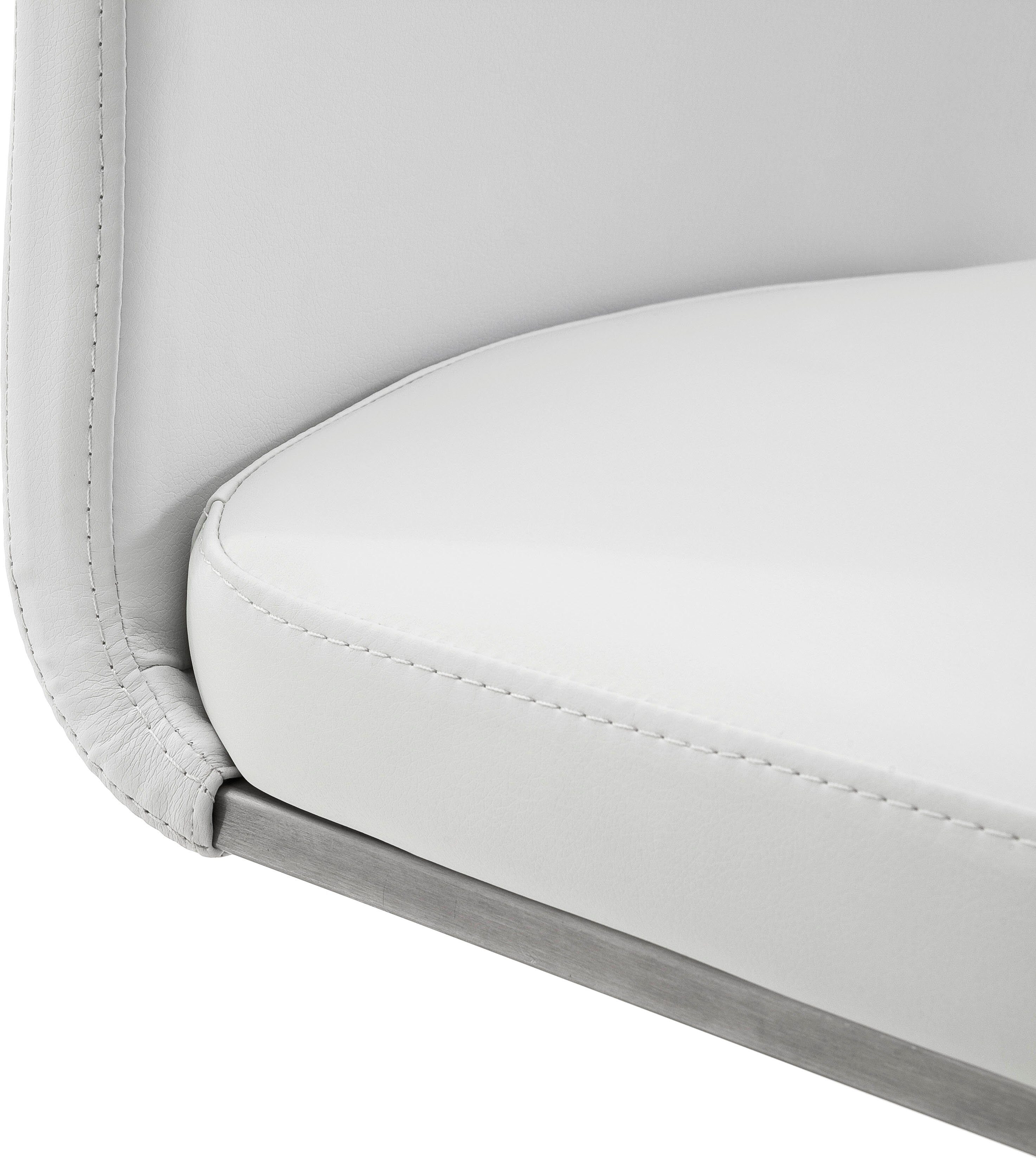 MCA furniture Vrijdragende stoel Arco Stoel overtrokken met echt leer, belastbaar tot 130 kg (2 stuks)