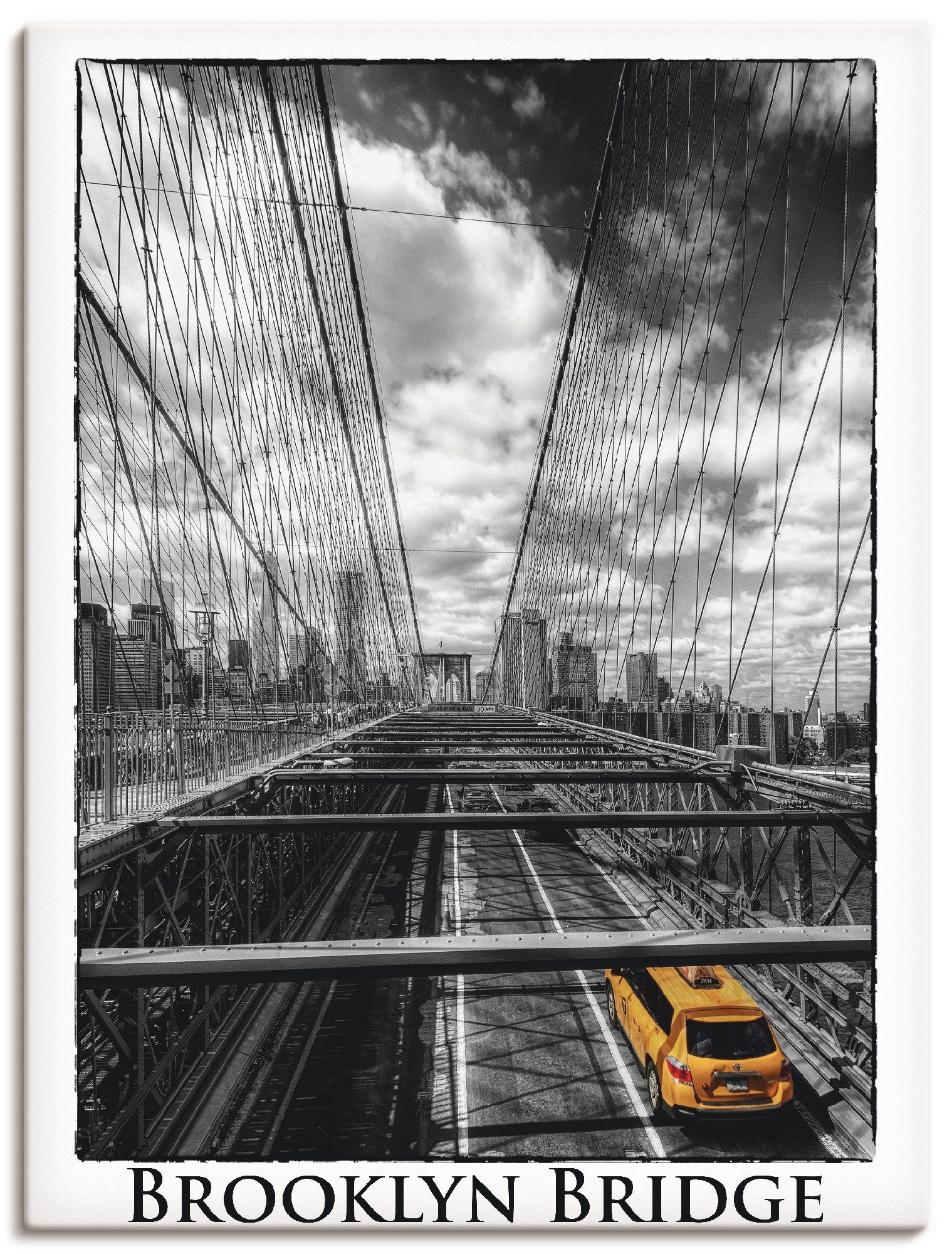Artland Artprint New York Brooklyn Bridge in vele afmetingen & productsoorten -artprint op linnen, poster, muursticker / wandfolie ook geschikt voor de badkamer (1 stuk)