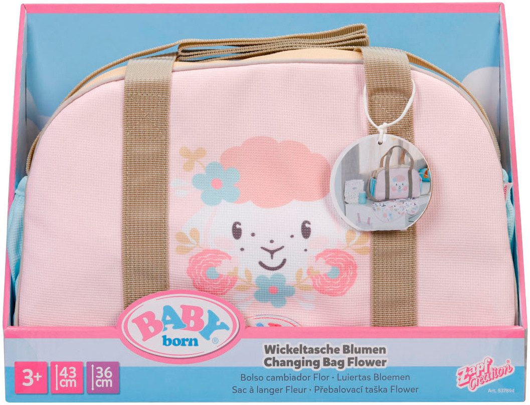 Baby Born Luiertas voor poppen Wickeltasche Blumen