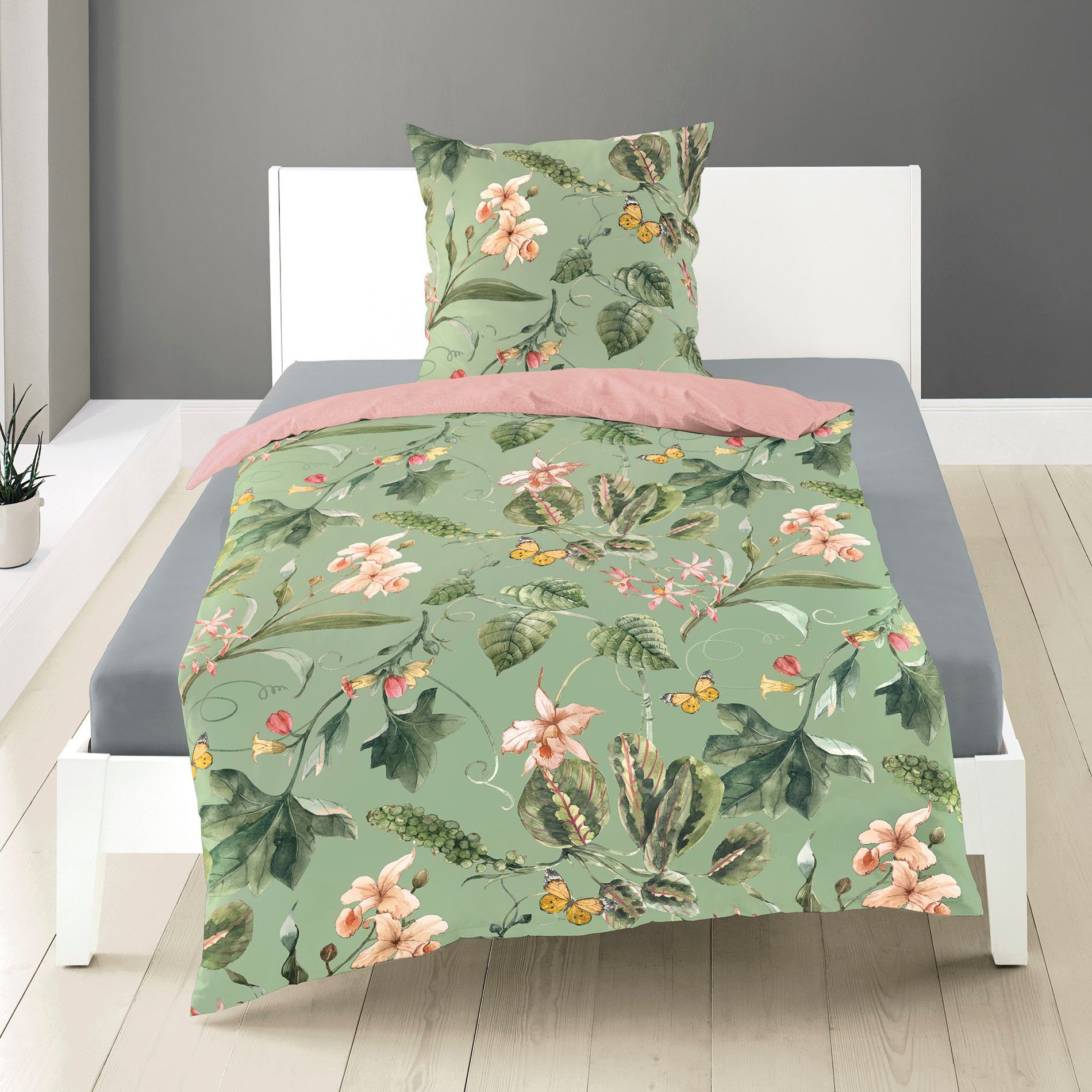 BIERBAUM Overtrekset CARO met prachtige bloemen (2-delig)