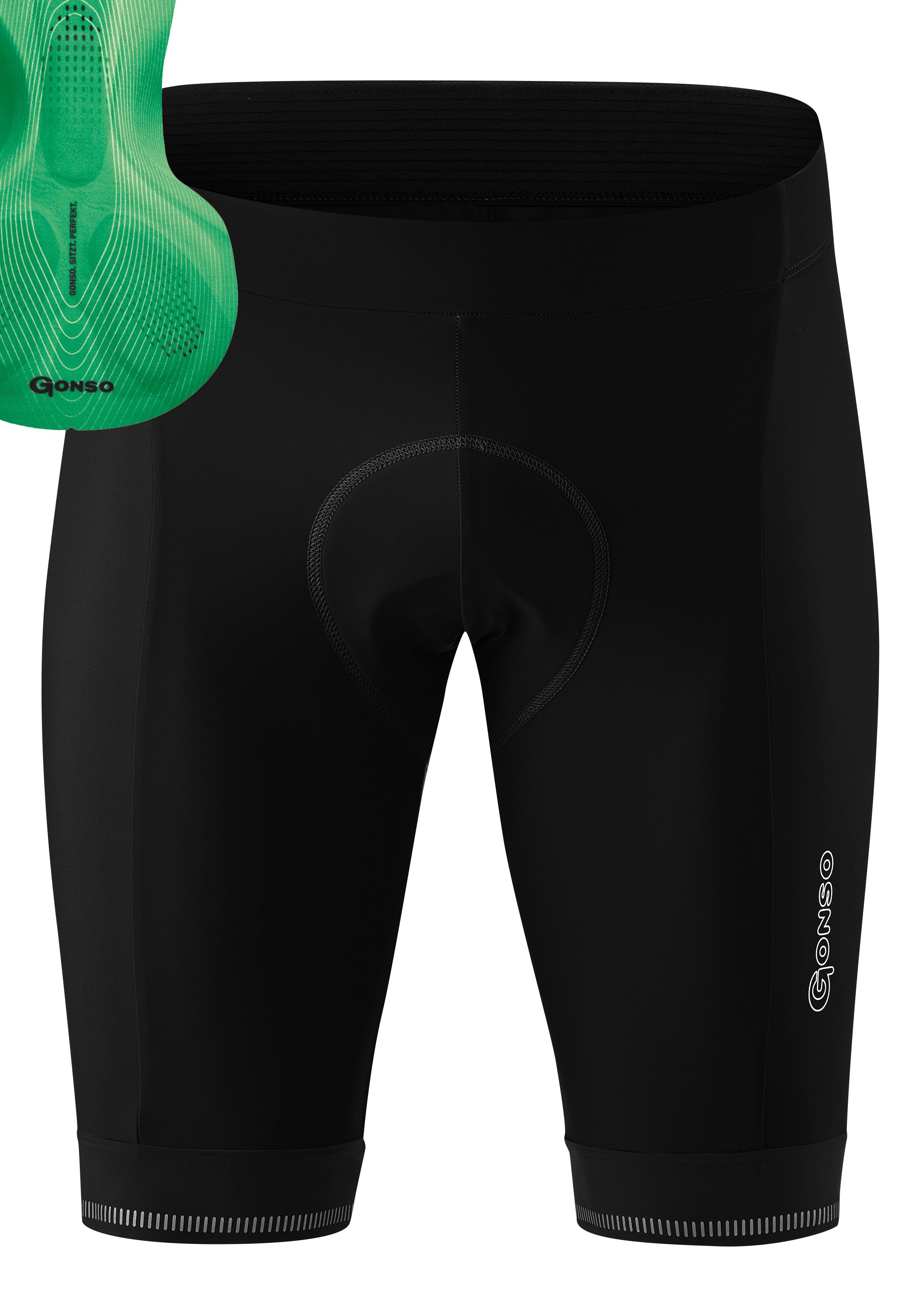 Gonso Fietsbroek SITIVO M Heren fietsbroek met innovatief zitkussenconcept heren broeken maat XL zwart