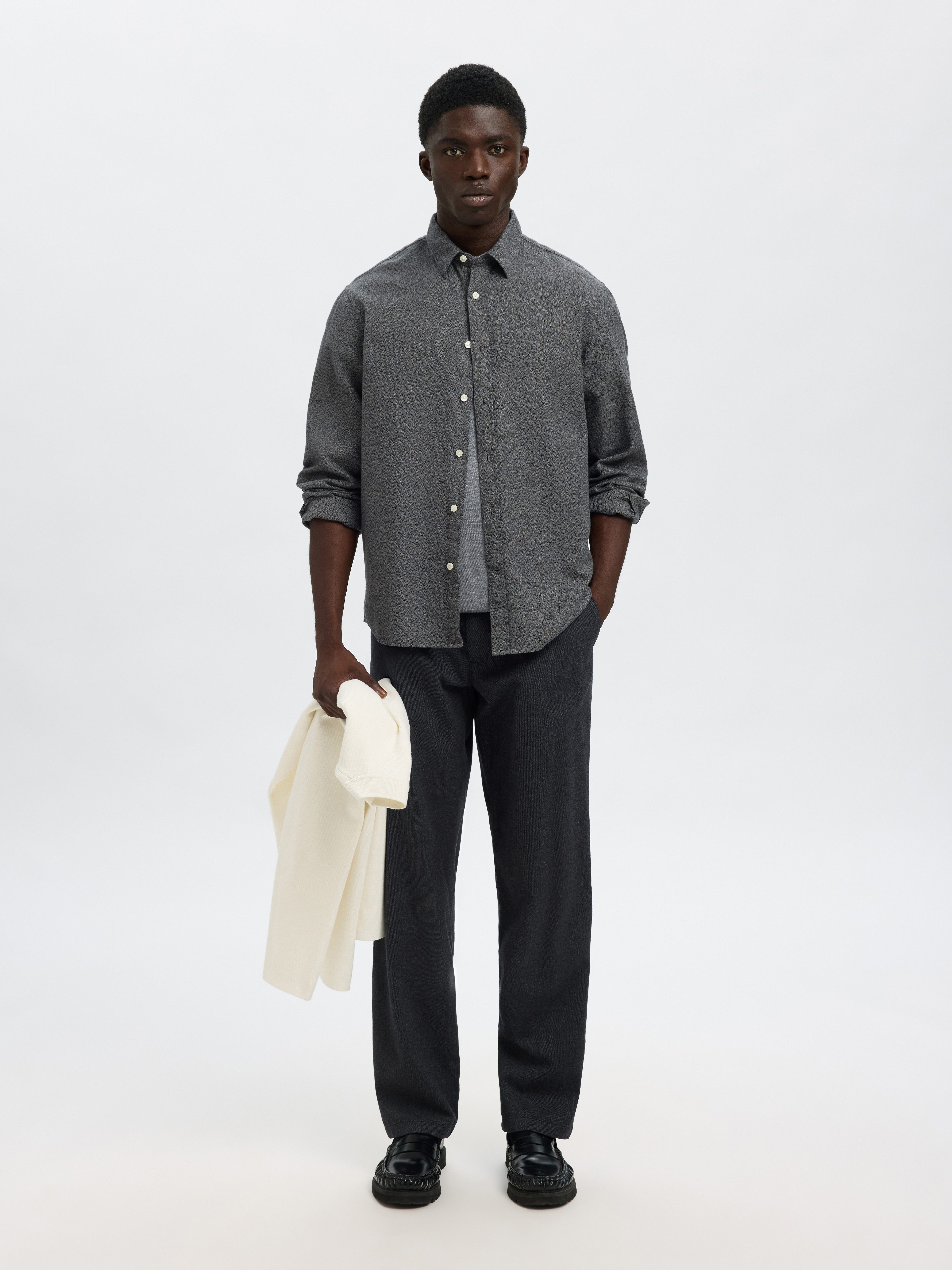 SELECTED HOMME Overhemd met lange mouwen SLHREGNOAH BRUSHED TWIST SHIRT LS NOOS