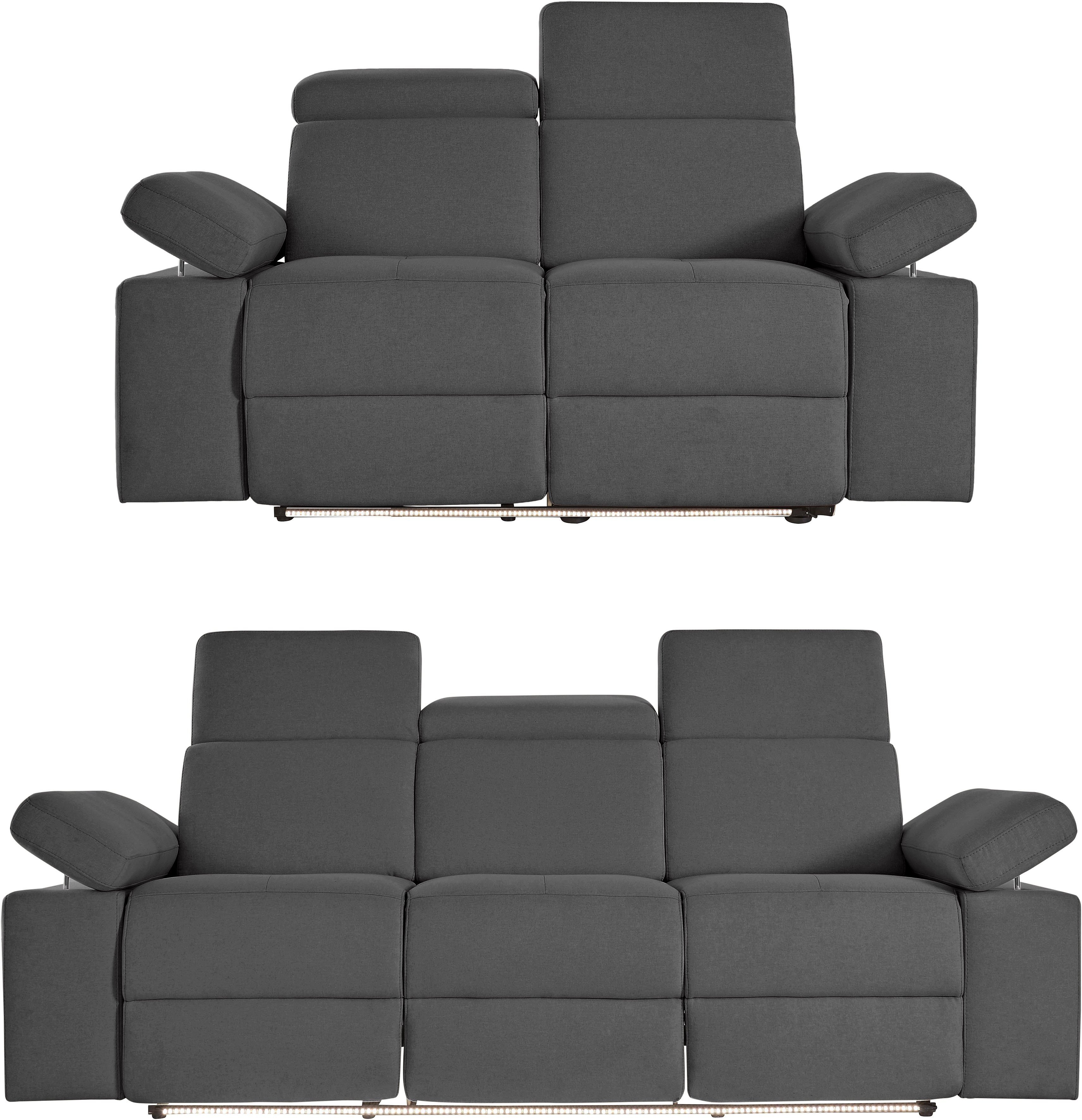 Places of Style Zithoek Kilado met relaxfunctie, verstelbare armleuning, verstelbare hoofdsteun
