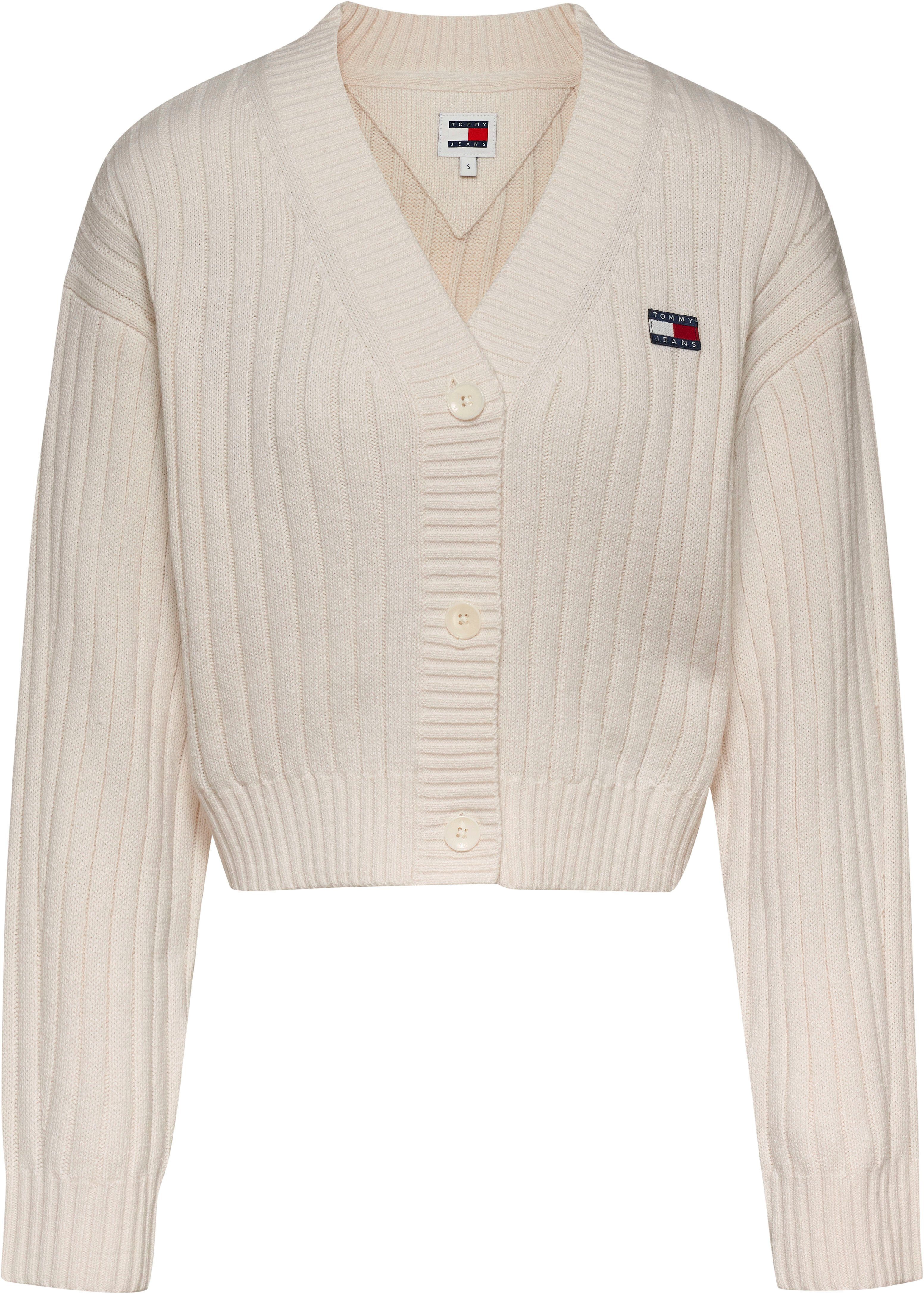 TOMMY JEANS Vest TJW BADGE V-NECK CARDIGAN EXT