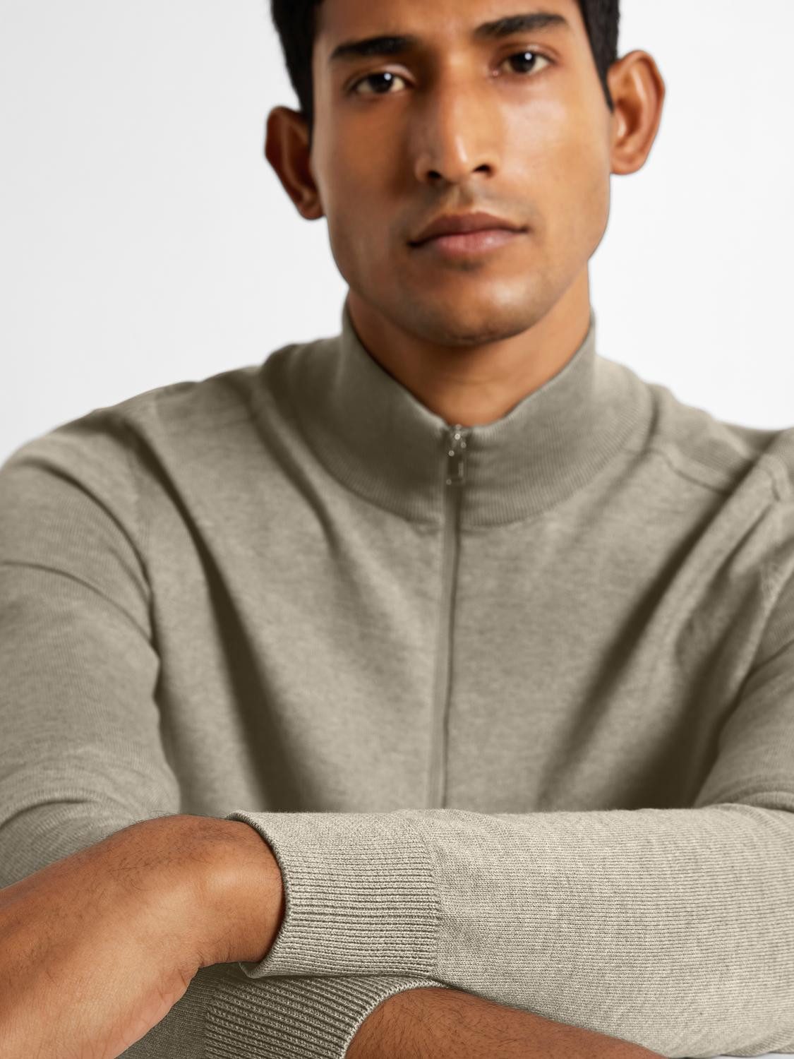 SELECTED HOMME Schipperstrui SLHBERG HALF ZIP CARDIGAN NOOS