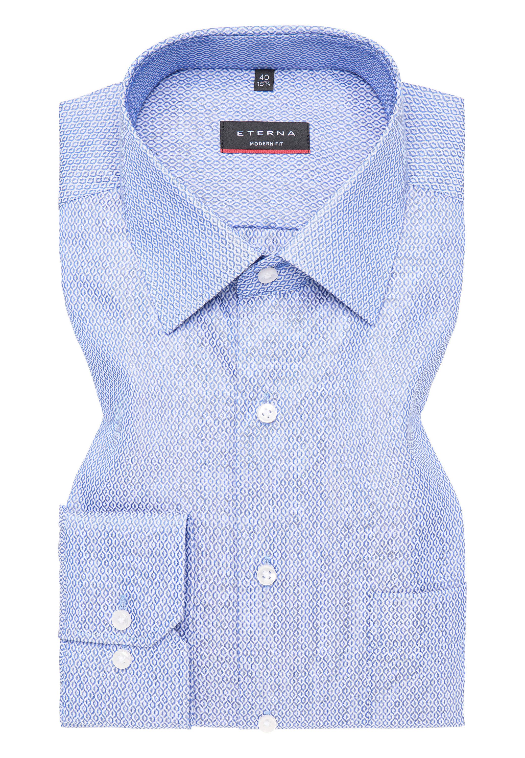 Eterna Overhemd met lange mouwen MODERN FIT NON IRON (strijkvrij)