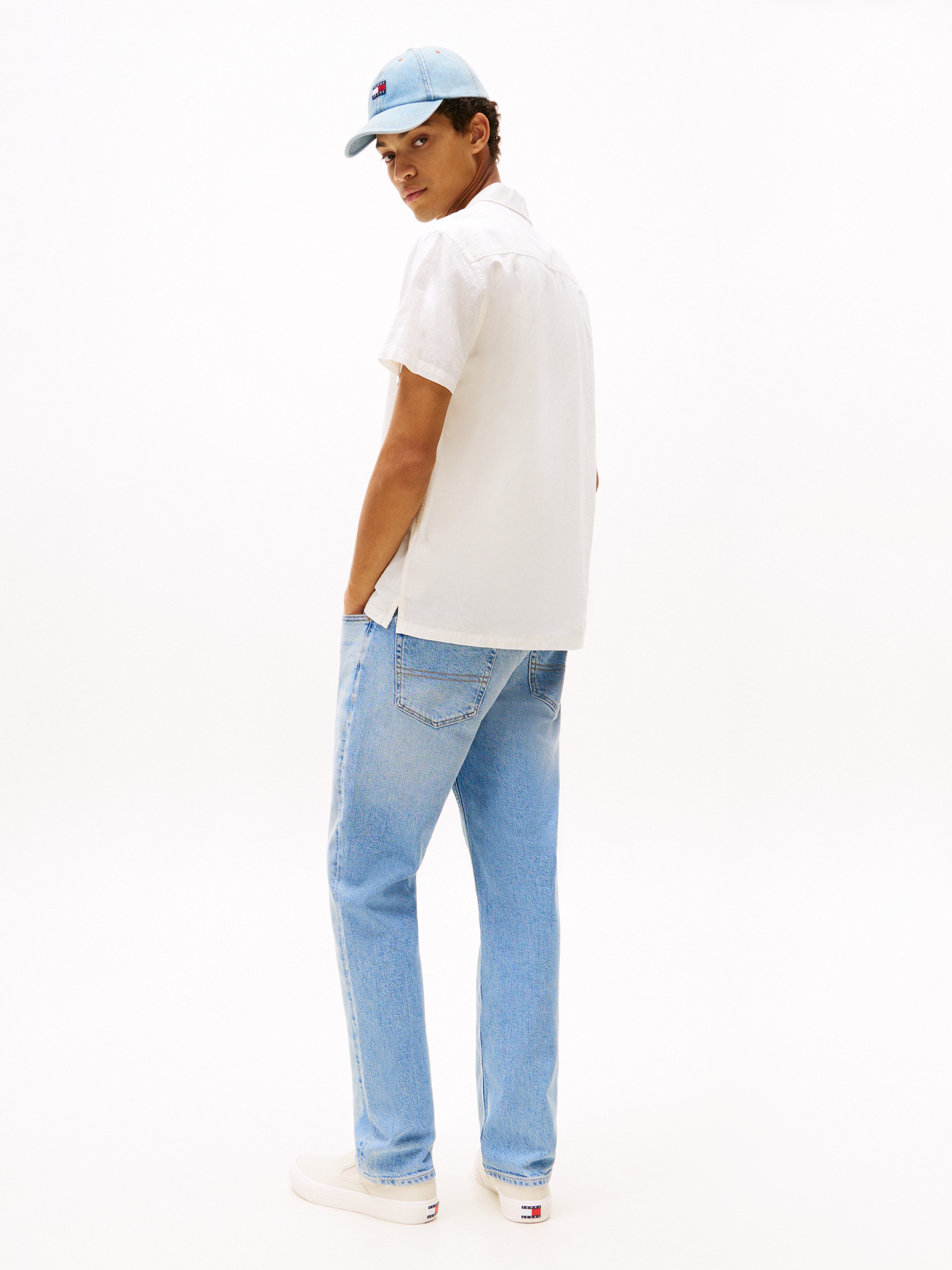 Tommy Jeans Plus Overhemd met korte mouwen TJM LINEN BLEND CAMP SS EXT