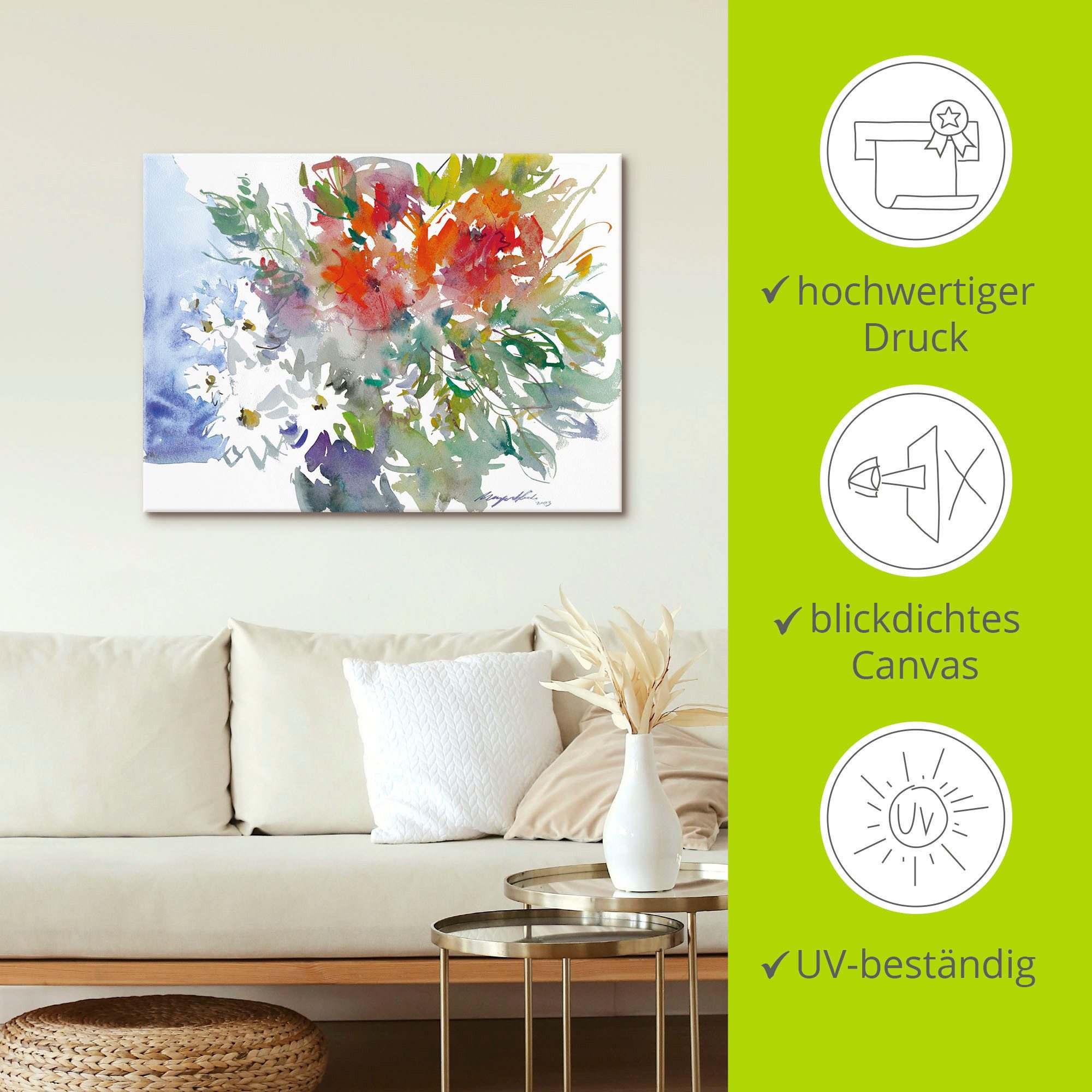 Artland Artprint Bos bloemen II als artprint op linnen, poster, muursticker in verschillende maten