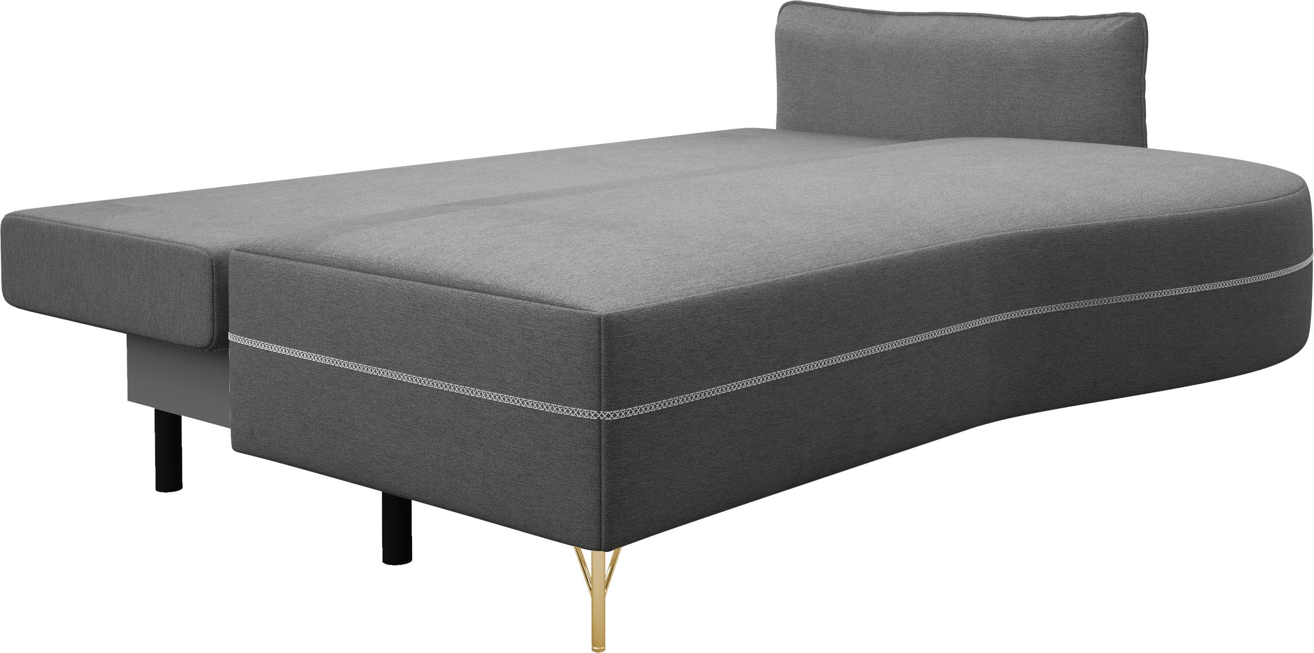 exxpo - sofa fashion Loungebank Met mooie contrastnaad, solitairmeubel, comfortabel, smalle armleuning