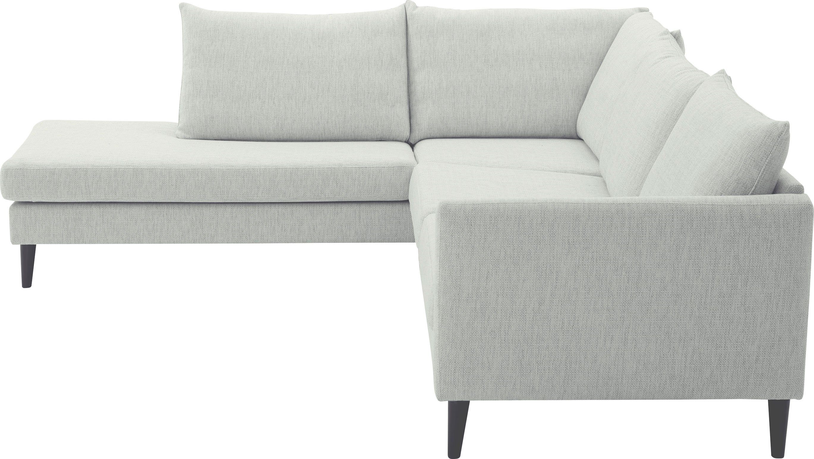 ATLANTIC home collection Hoekbank Rekvik L-vorm met golfvering, met massief houten poten