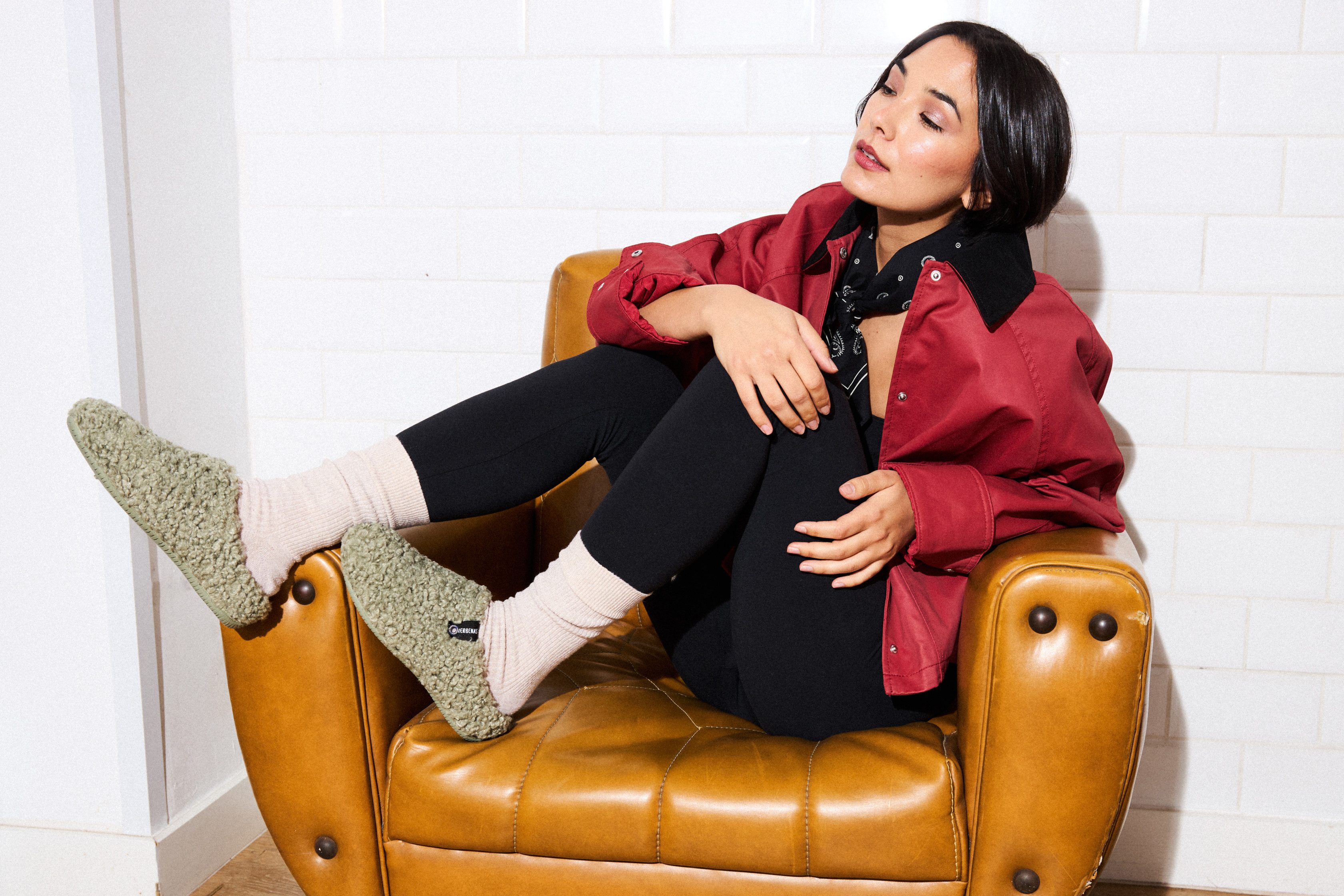 VERBENAS Pantoffels pantoffel, homeslipper, clog in knuffelige uitstraling