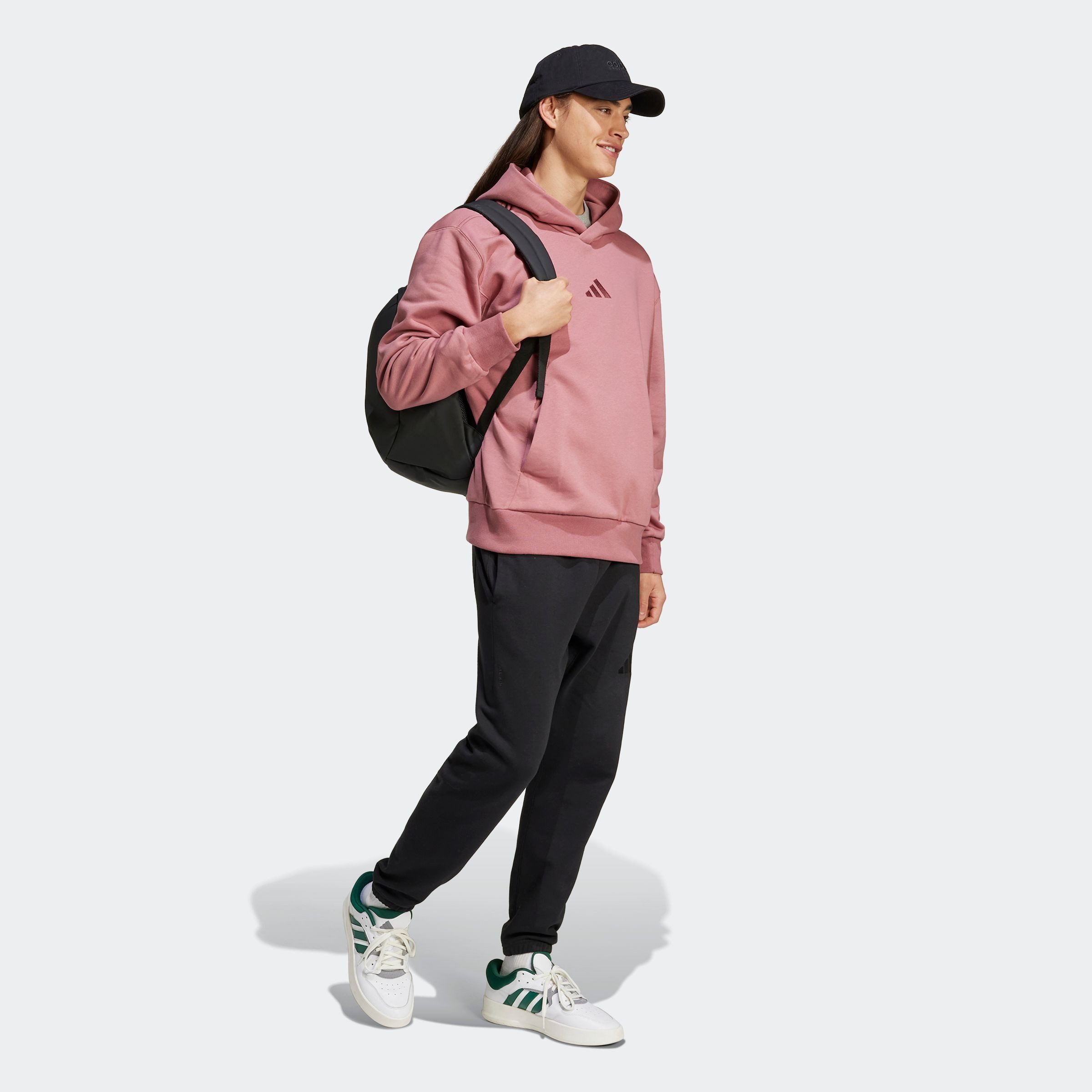 adidas Sportswear Hoodie M A SZN FL HD zacht fleecemateriaal (1-delig)