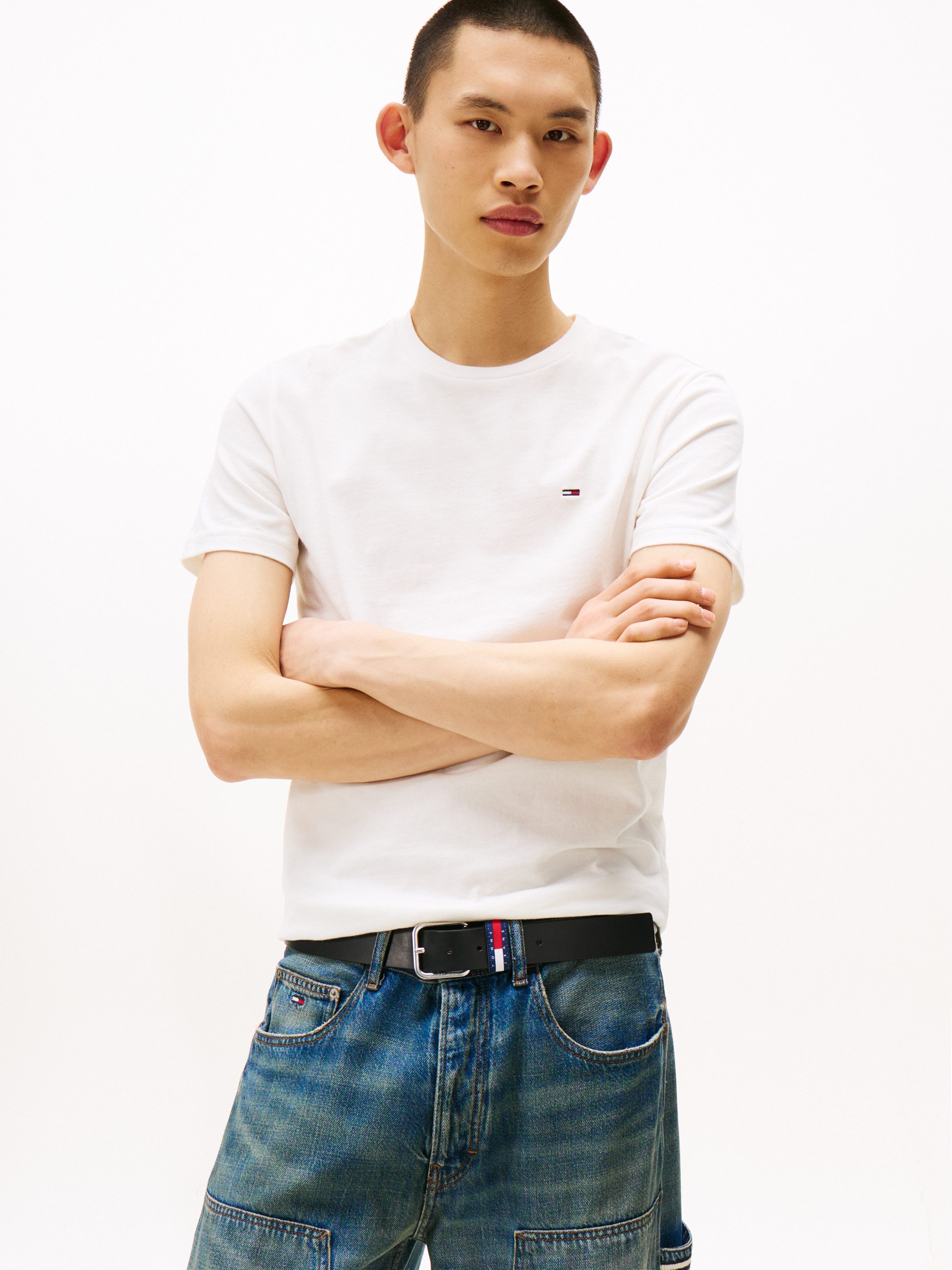 TOMMY JEANS Shirt met ronde hals TJM XSLIM 2PACK JERSEY TEE EXT (Set van 2)