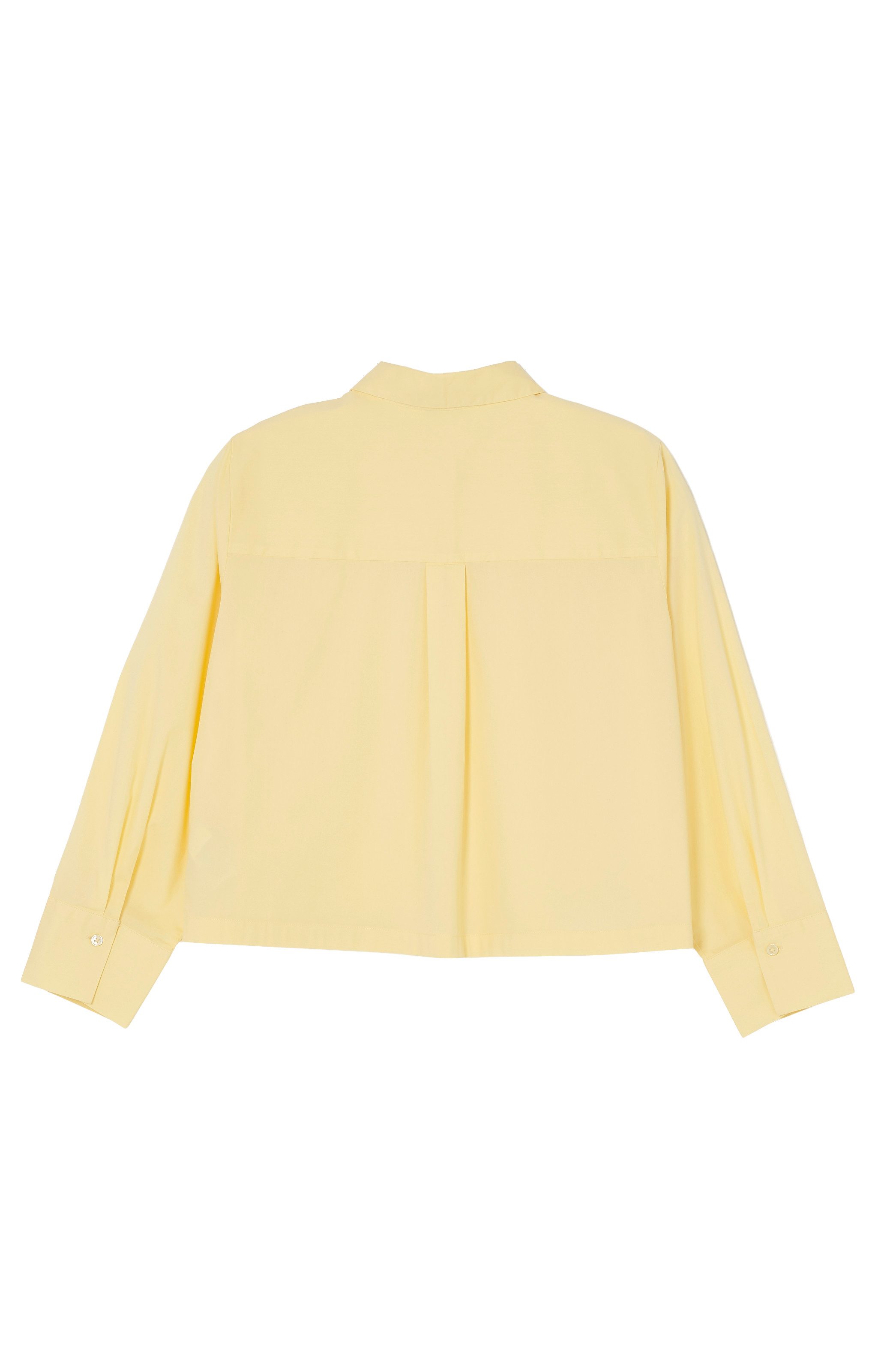 Tom Tailor Denim Overhemdblouse met kellerplooi in oversized-look en extra kort