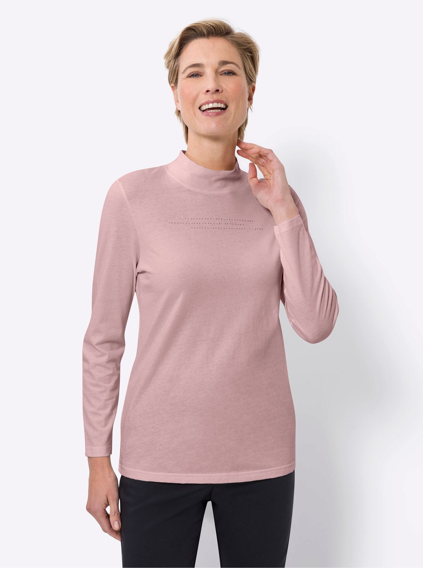 Classic Basics Shirt met staande kraag Shirt met opstaand kraagje (1-delig)