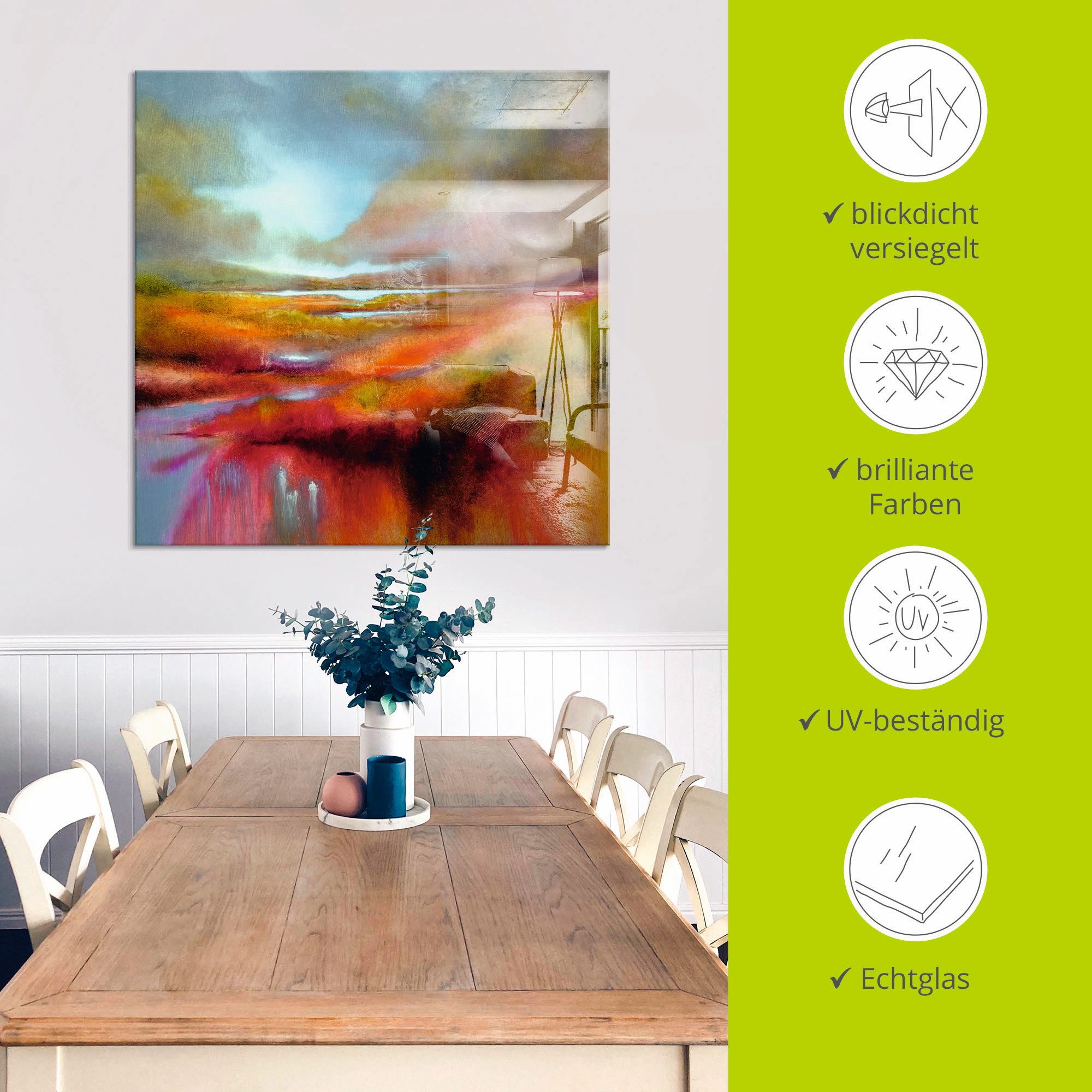 Artland Print op glas Een perfecte dag I in verschillende maten