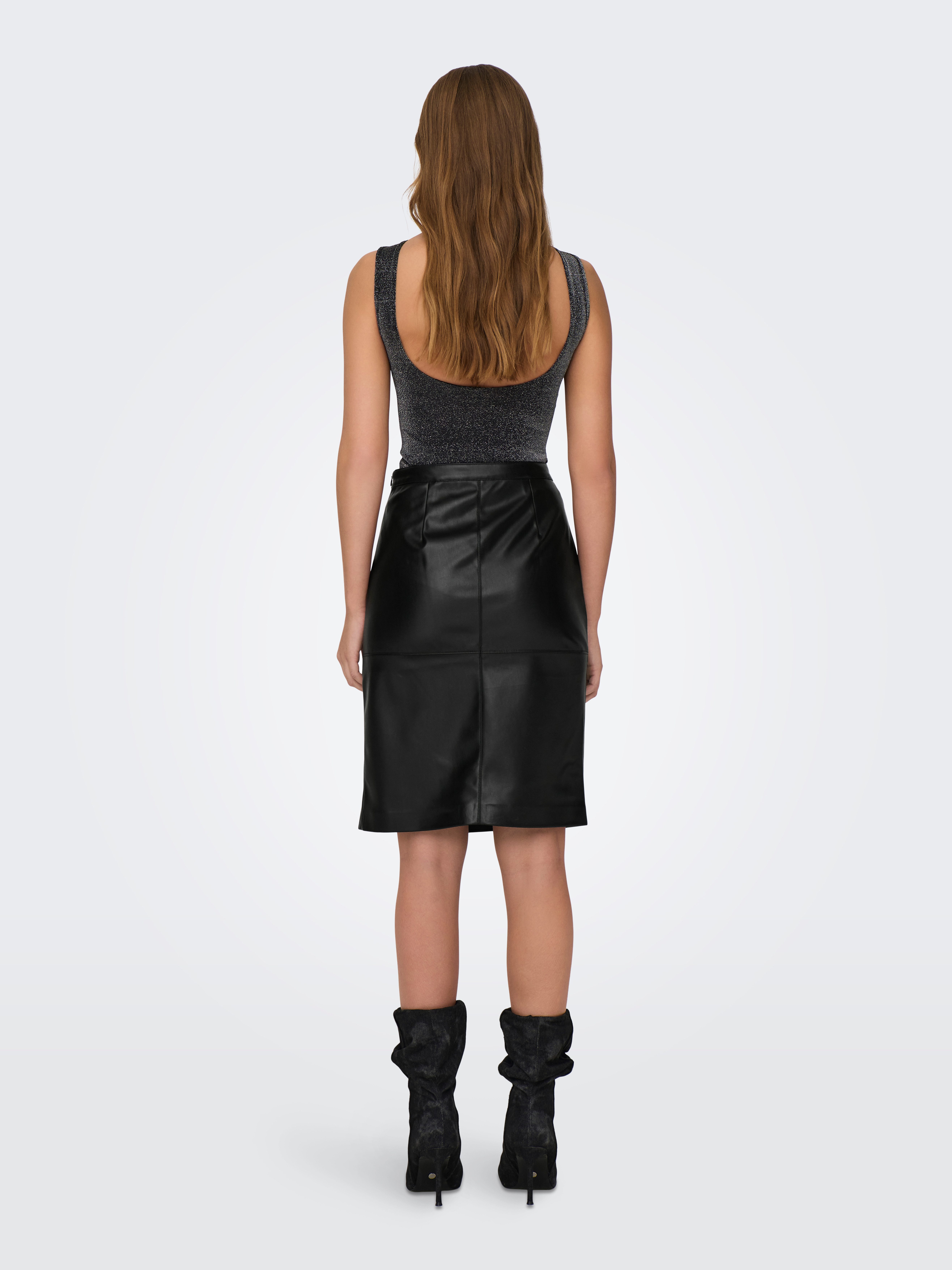 Only Imitatieleren rok ONLOLINE FAUX LEATHER SKIRT OTW NOOS