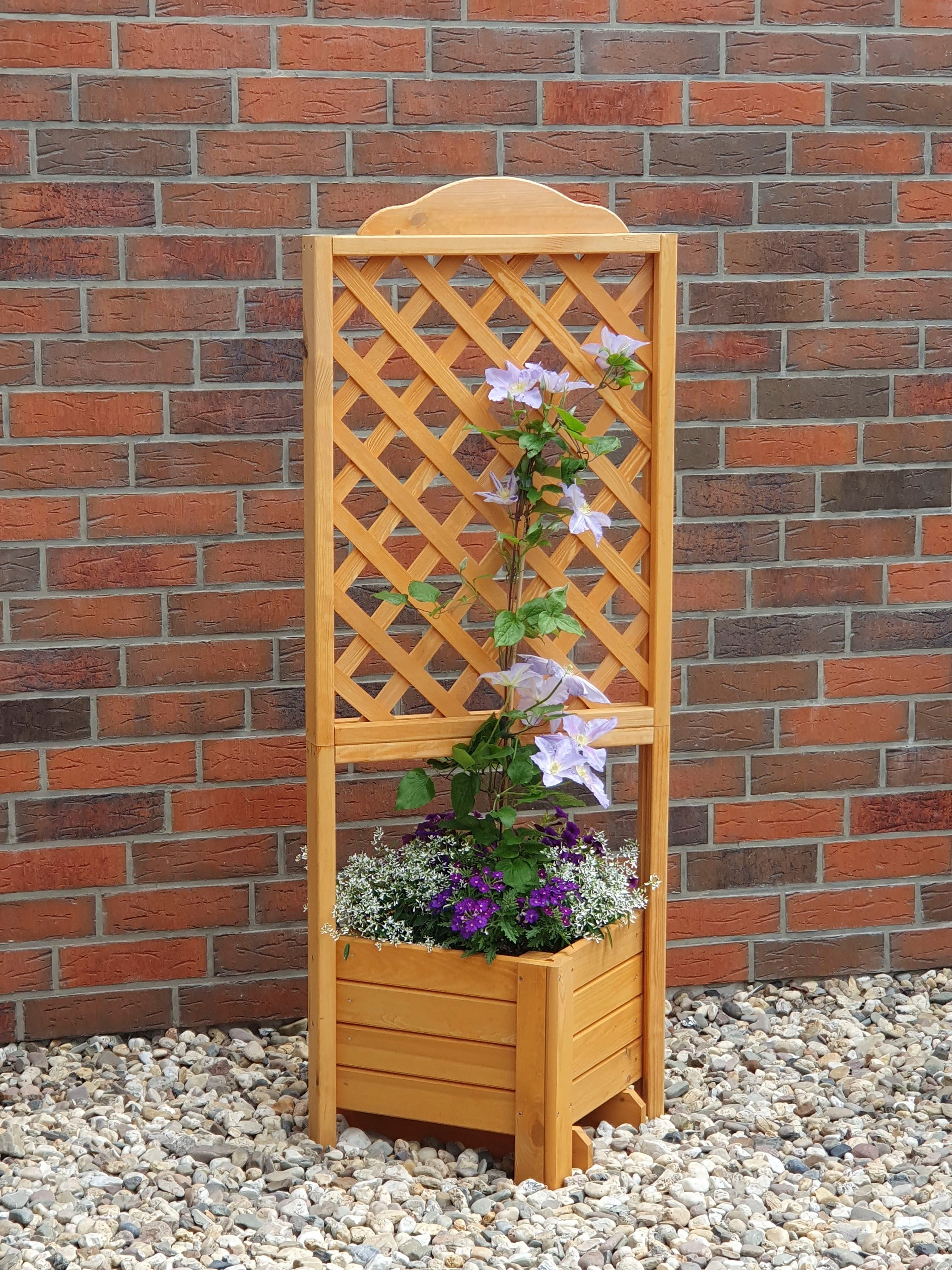 promadino Rek Hoektrellis met plantenbak, bxdxh: 38x38x140 cm