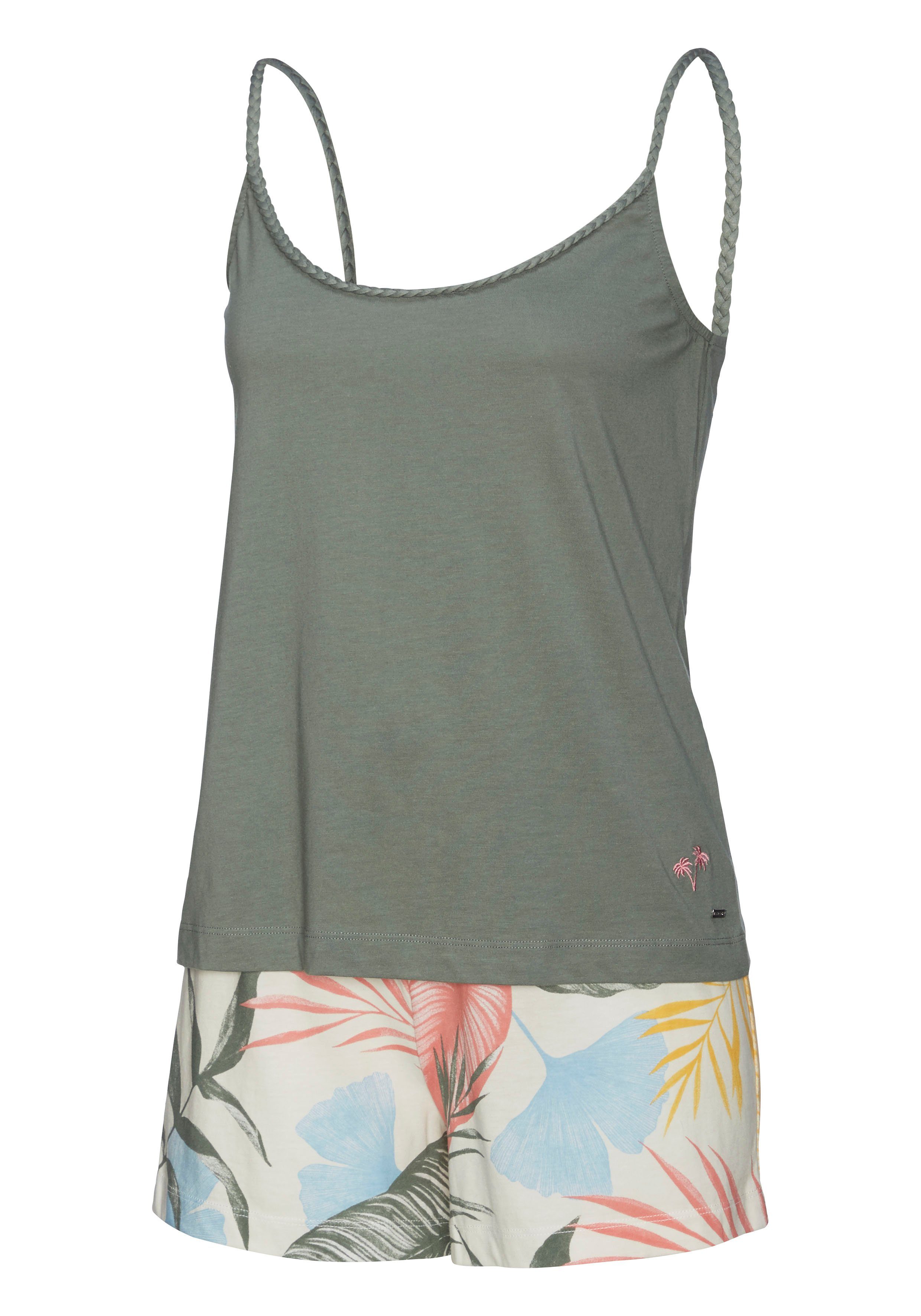 Vivance Dreams Shortama met bloemenprint (2-delig, 1 stuk)