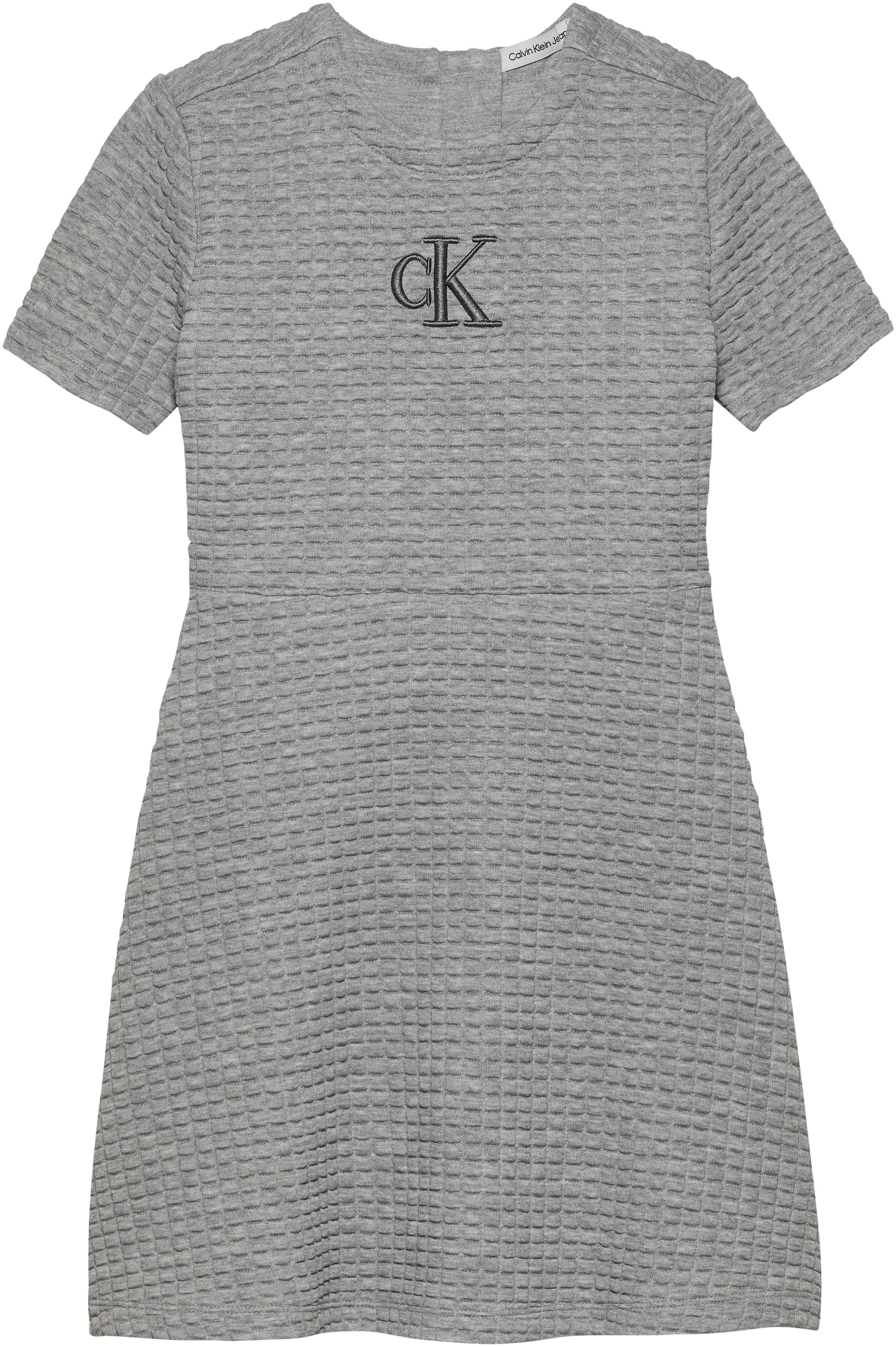 Calvin Klein Jerseyjurk JACQUARD QUILTED SS DRESS