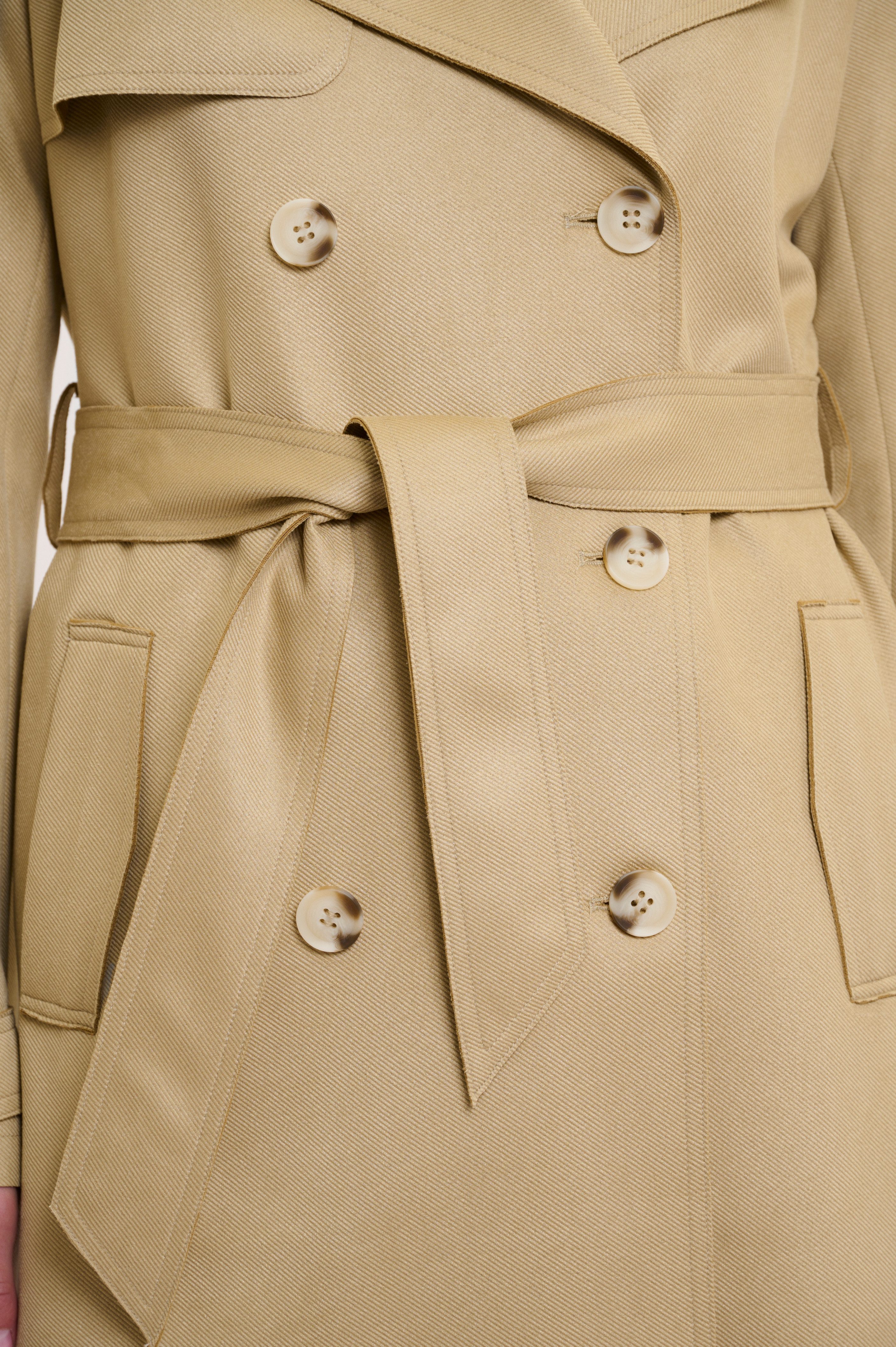Rino & Pelle Trenchcoat KYONA met reverskraag en bindceintuur